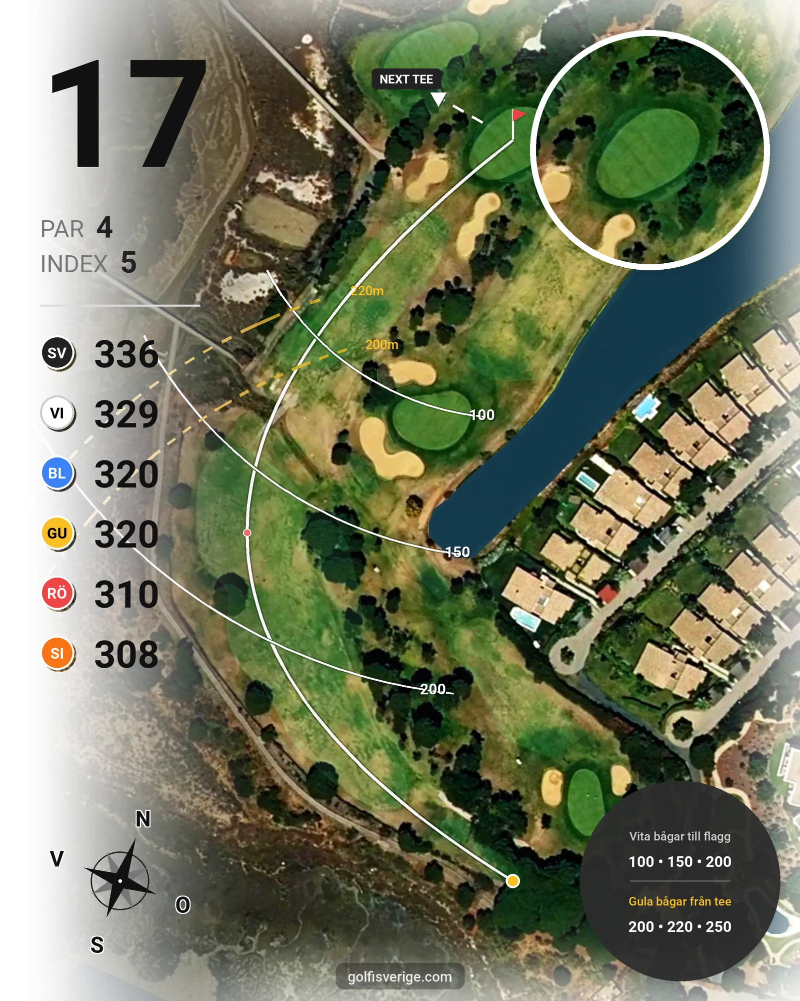Banguide El Rompido Sur på SoloGolf - GolfiSpanien - Hål 17 karta