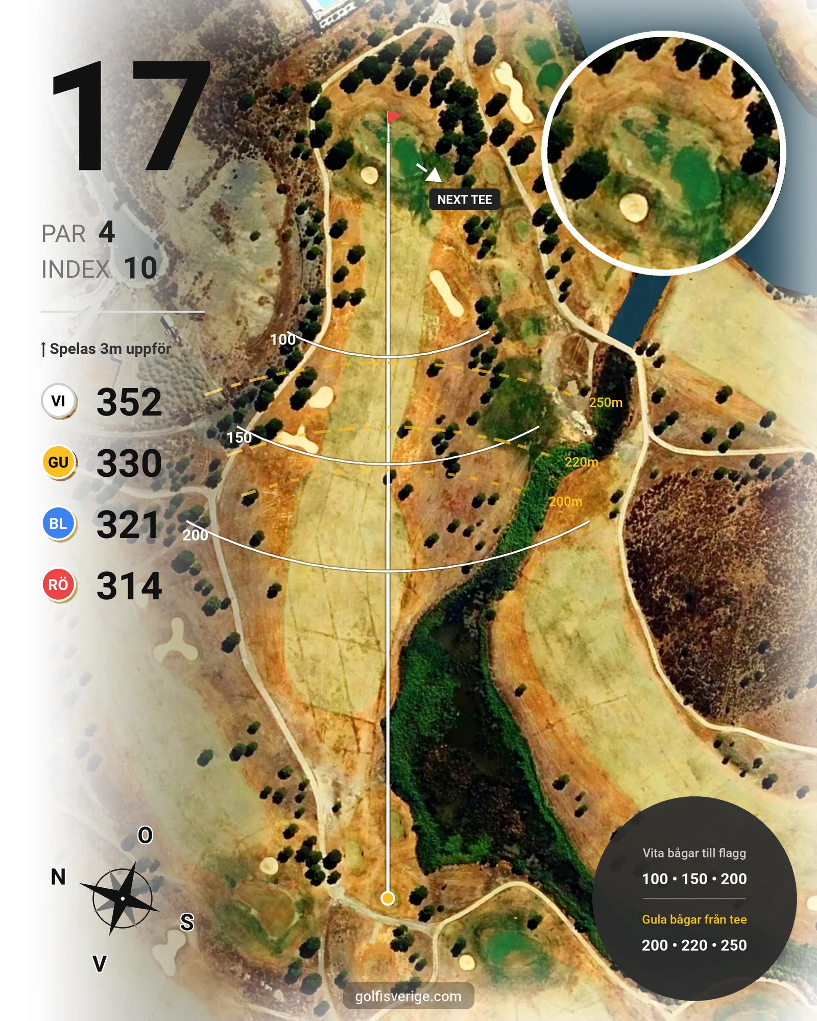 Banguide Isla Canela Links på SoloGolf - GolfiSpanien - Hål 17 karta