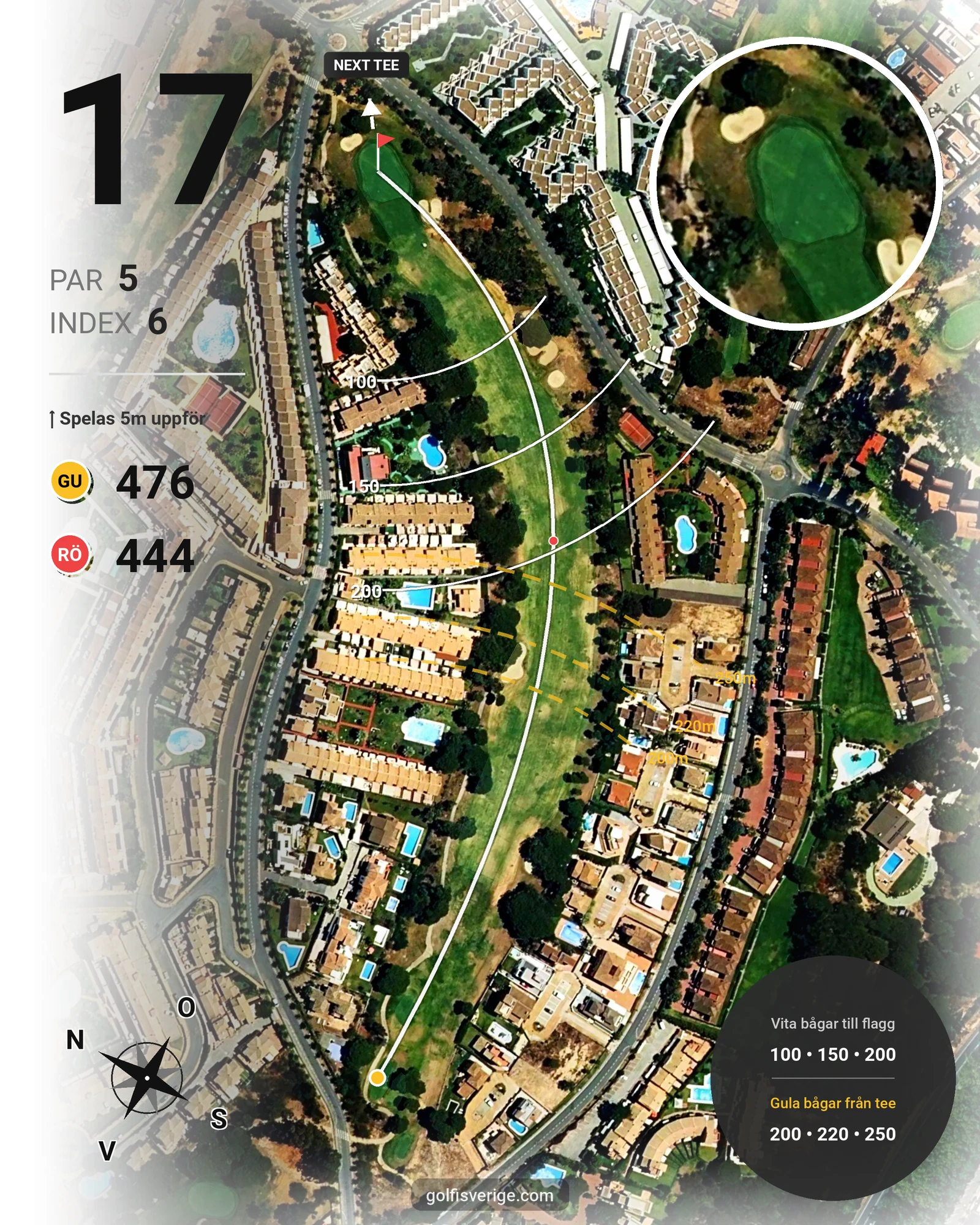 Banguide Islantilla 1-9 19-27 på SoloGolf - GolfiSpanien - Hål 17 karta