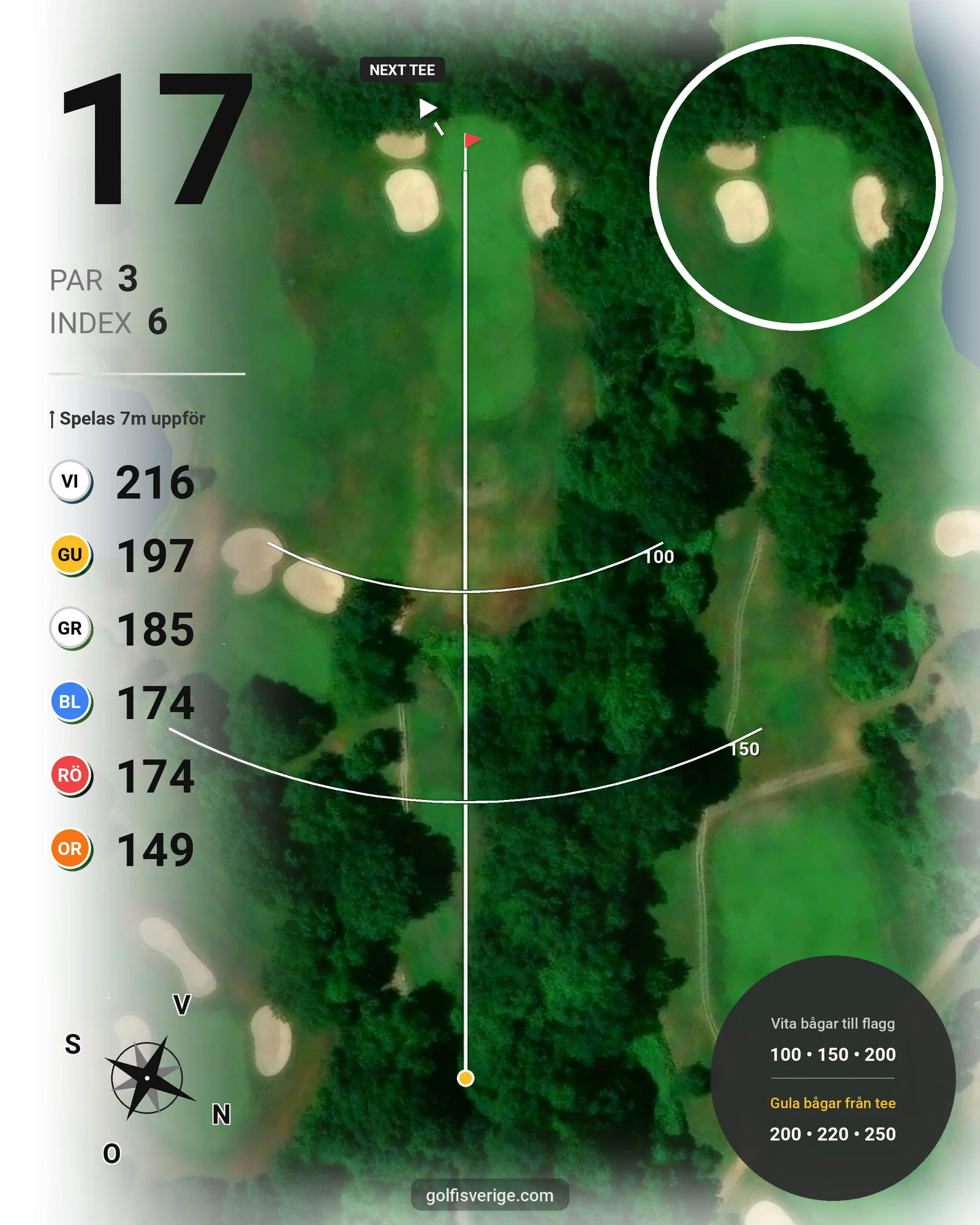 Banguide Golf Nazionale på SoloGolf - GolfiSpanien - Hål 17 karta