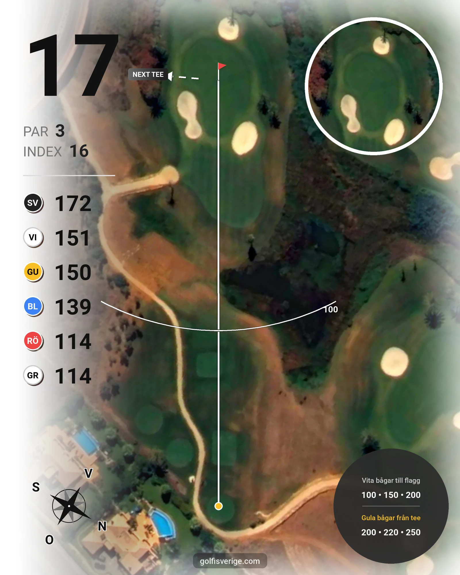 Banguide Oconnor Amendoeira Resort på SoloGolf - GolfiSpanien - Hål 17 karta