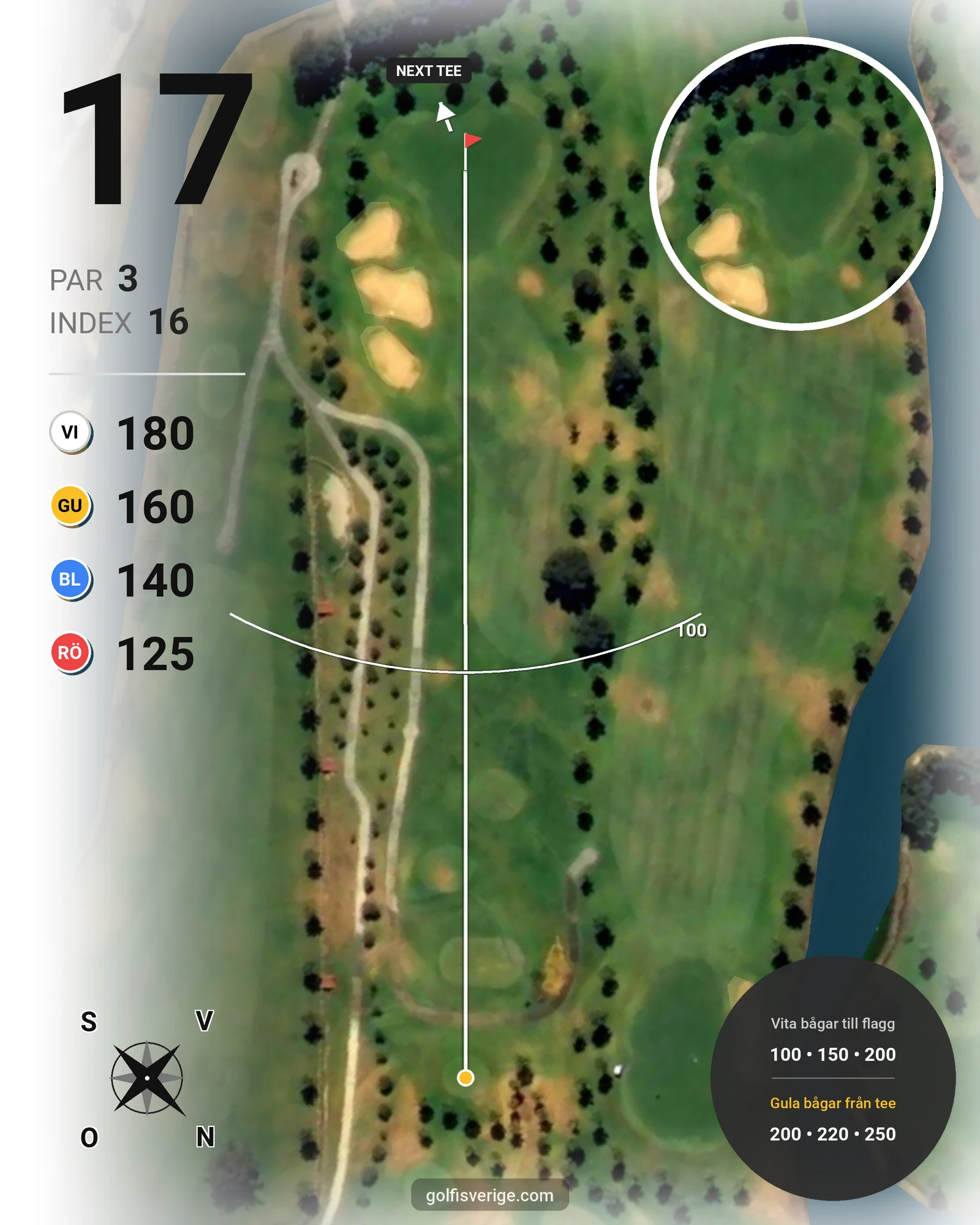 Banguide Salgados på SoloGolf - GolfiSpanien - Hål 17 karta