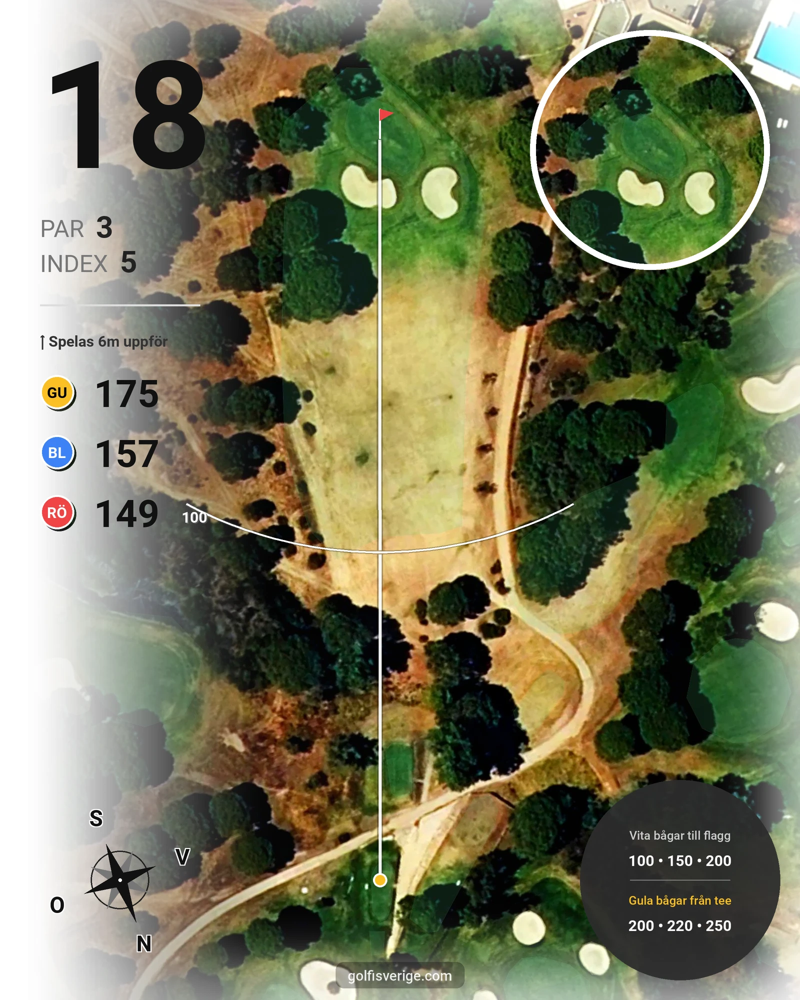 Banguide Bellavista på SoloGolf - GolfiSpanien - Hål 18 karta