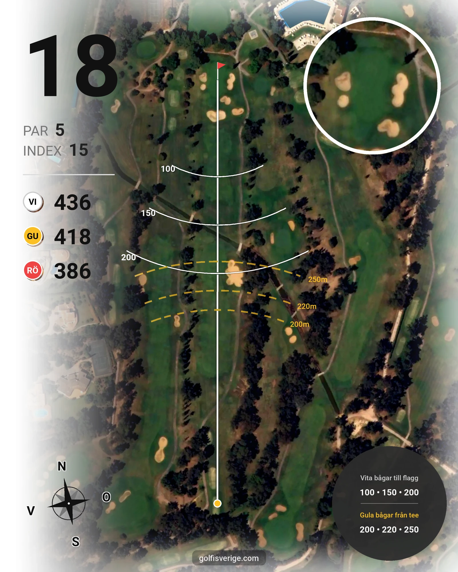 Banguide Penina Championship Course på SoloGolf - GolfiSpanien - Hål 18 karta