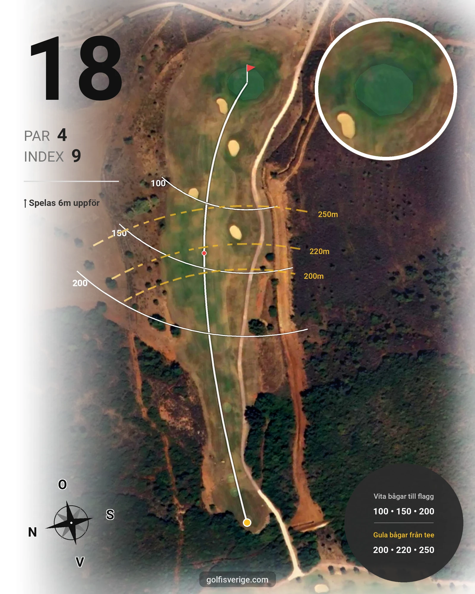 Banguide Alamos på SoloGolf - GolfiSpanien - Hål 18 karta
