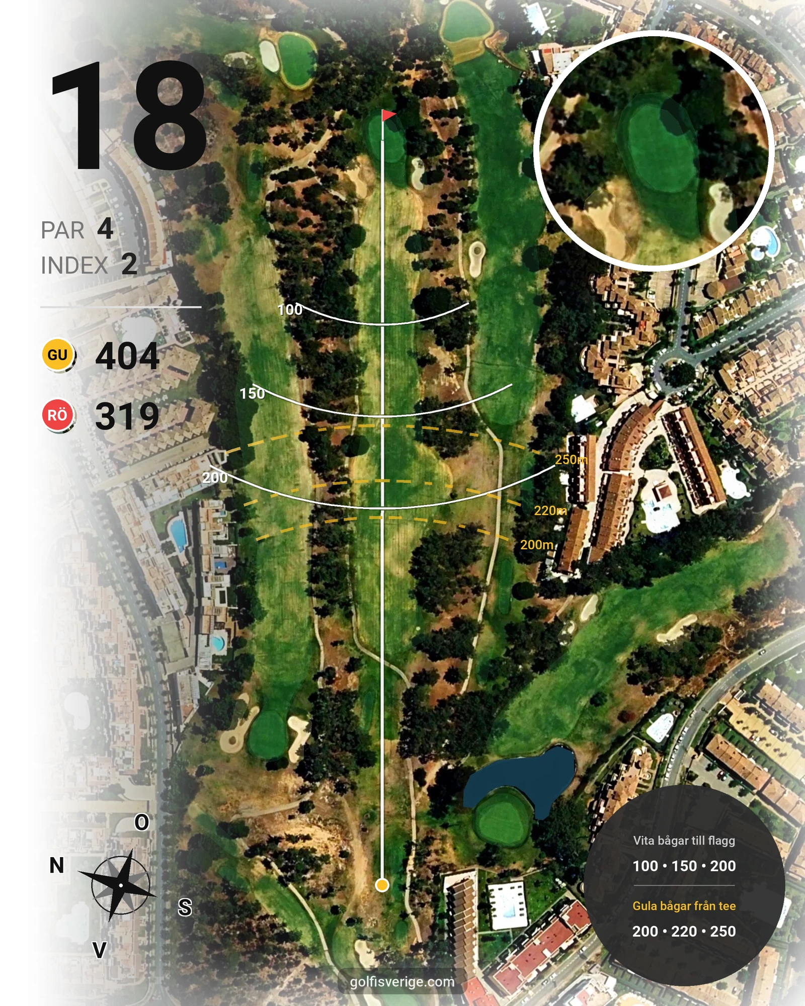 Banguide Islantilla 1-9 19-27 på SoloGolf - GolfiSpanien - Hål 18 karta