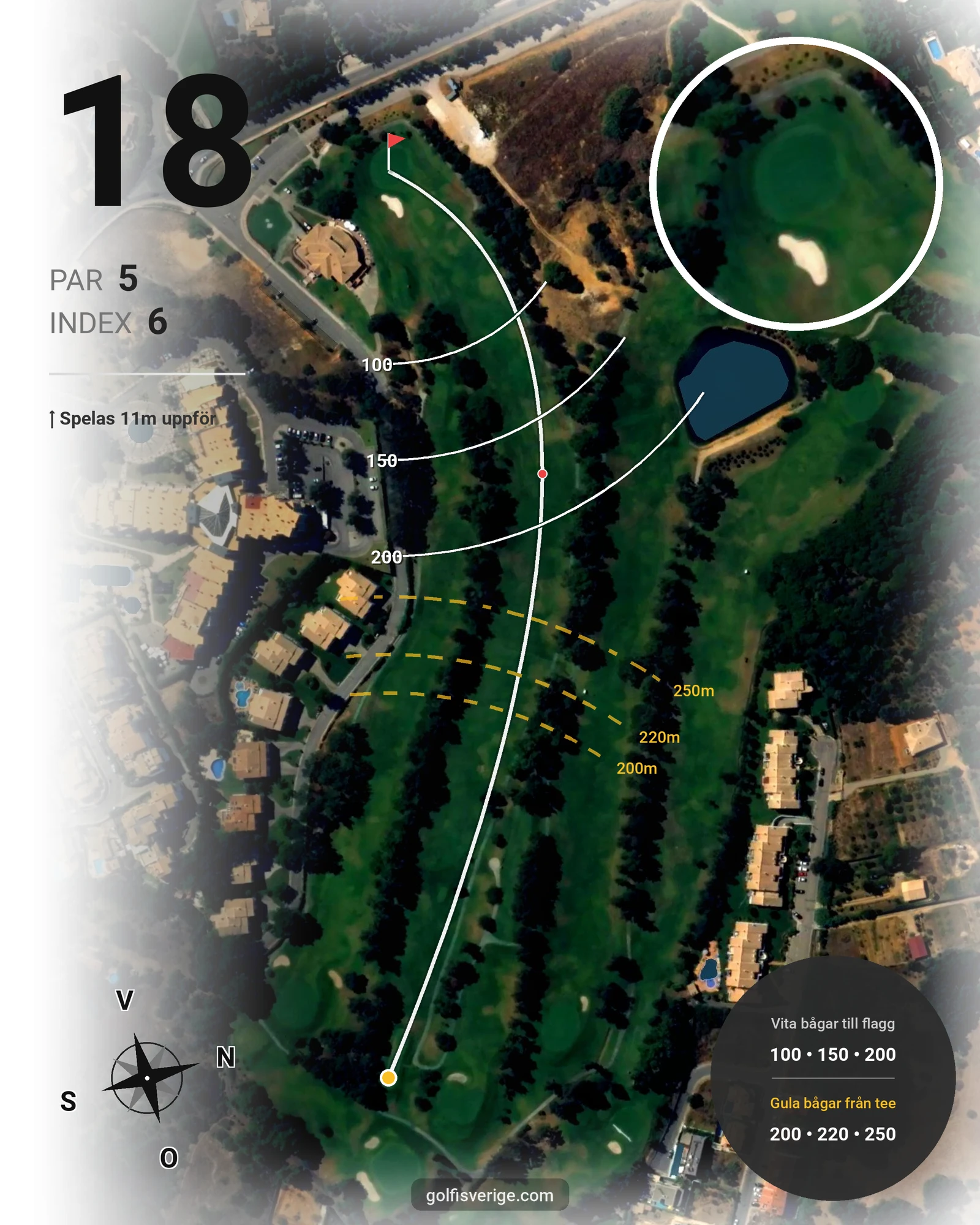 Banguide Alto på SoloGolf - GolfiSpanien - Hål 18 karta