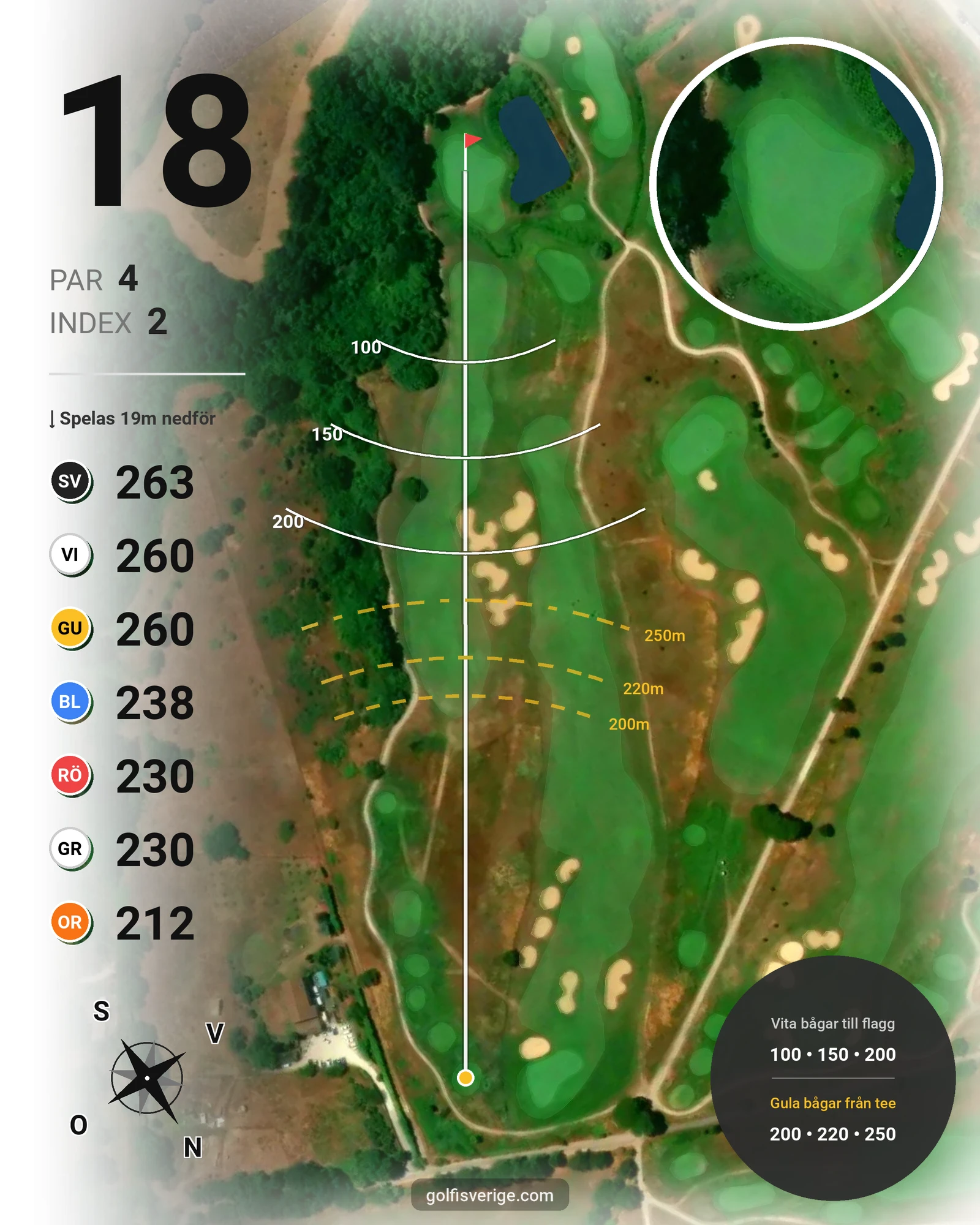 Banguide Terre dei Consoli på SoloGolf - GolfiSpanien - Hål 18 karta