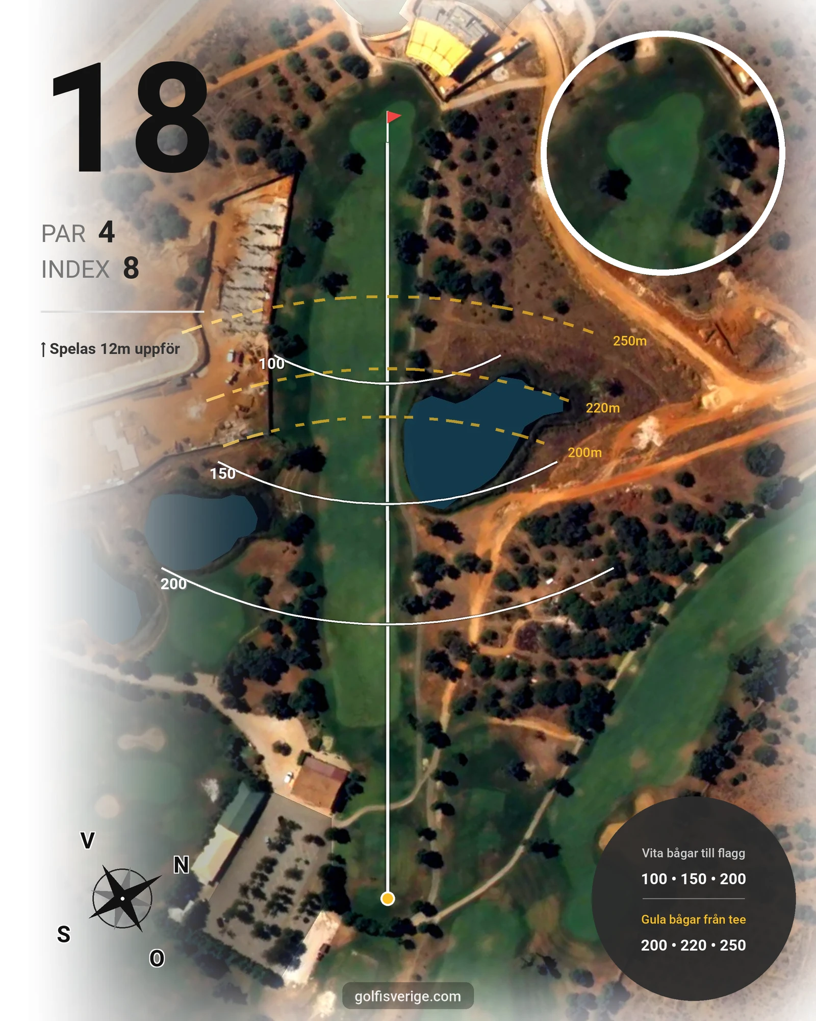 Banguide Silves på SoloGolf - GolfiSpanien - Hål 18 karta