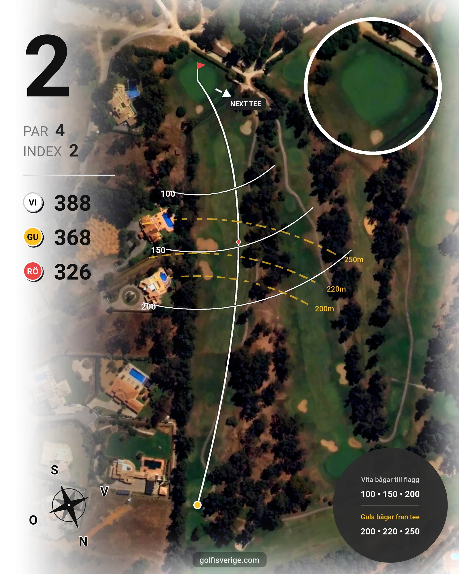Banguide Penina Championship Course på SoloGolf - GolfiSpanien - Hål 2 karta