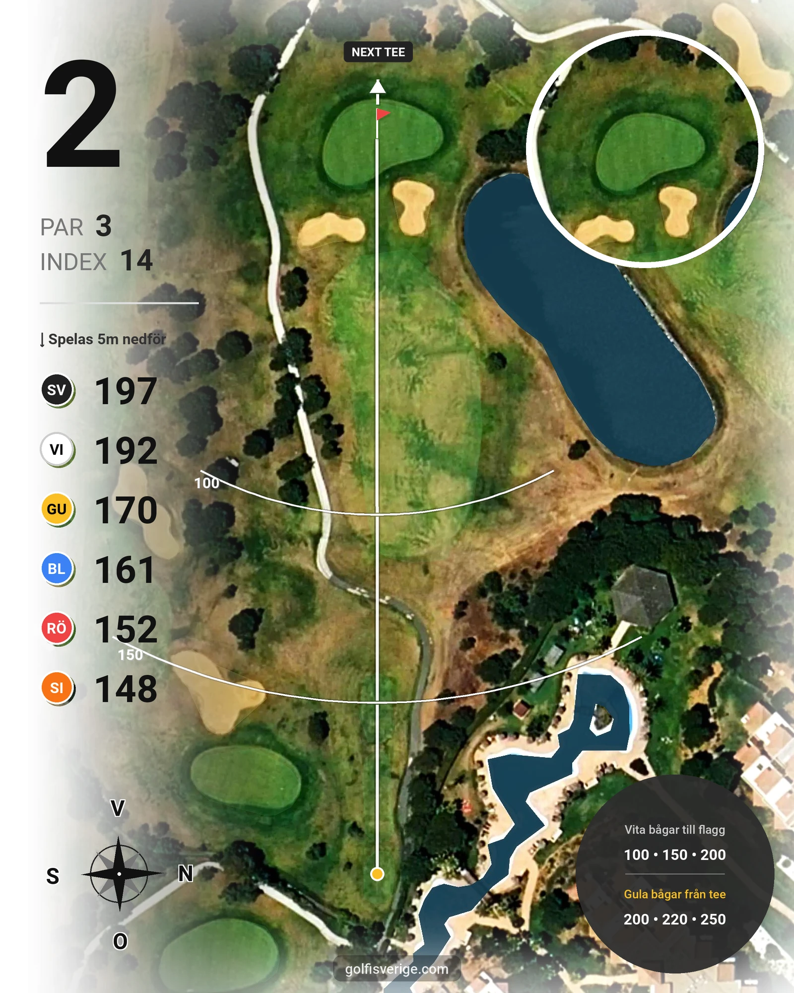 Banguide El Rompido Sur på SoloGolf - GolfiSpanien - Hål 2 karta
