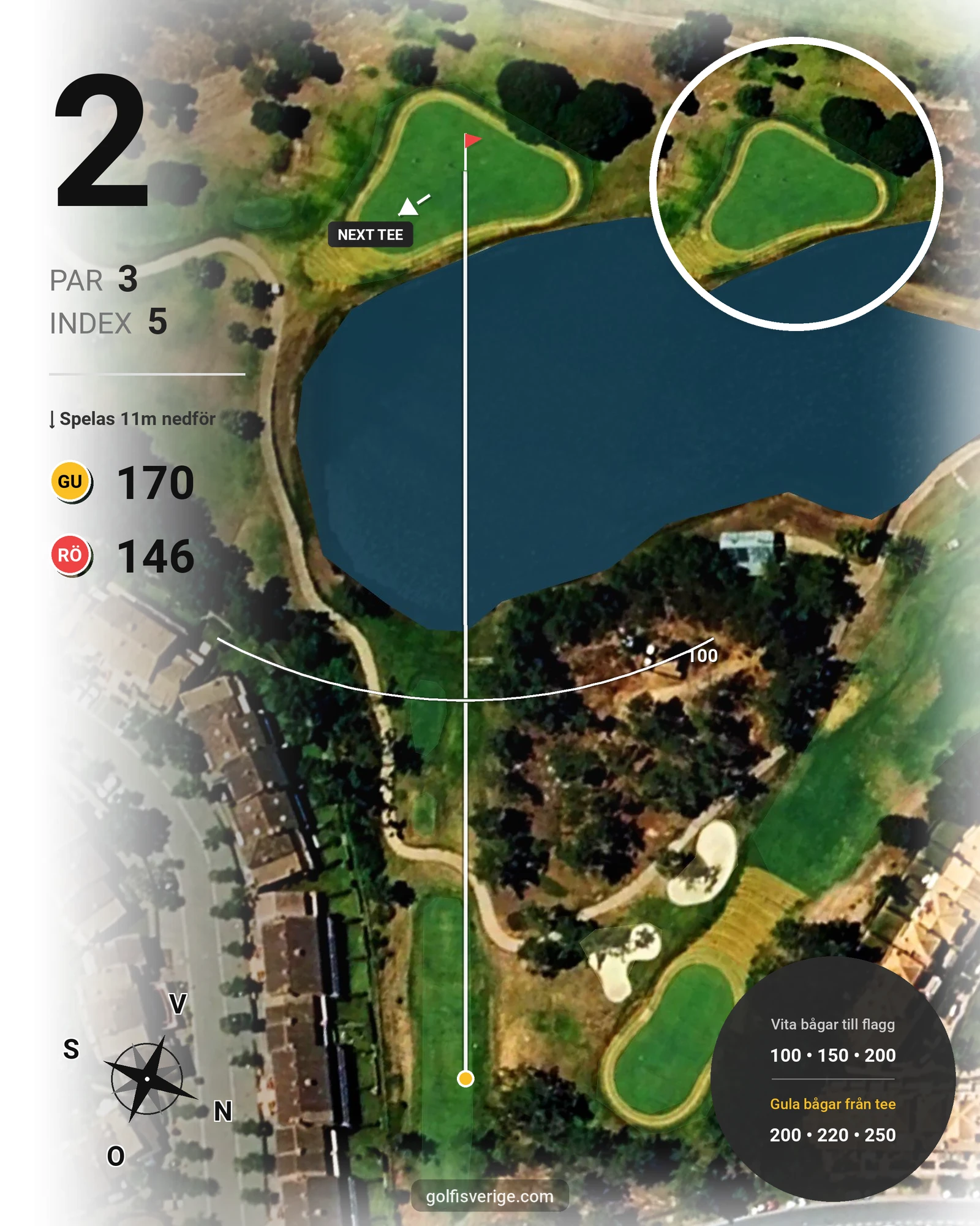Banguide Islantilla 1-9 19-27 på SoloGolf - GolfiSpanien - Hål 2 karta