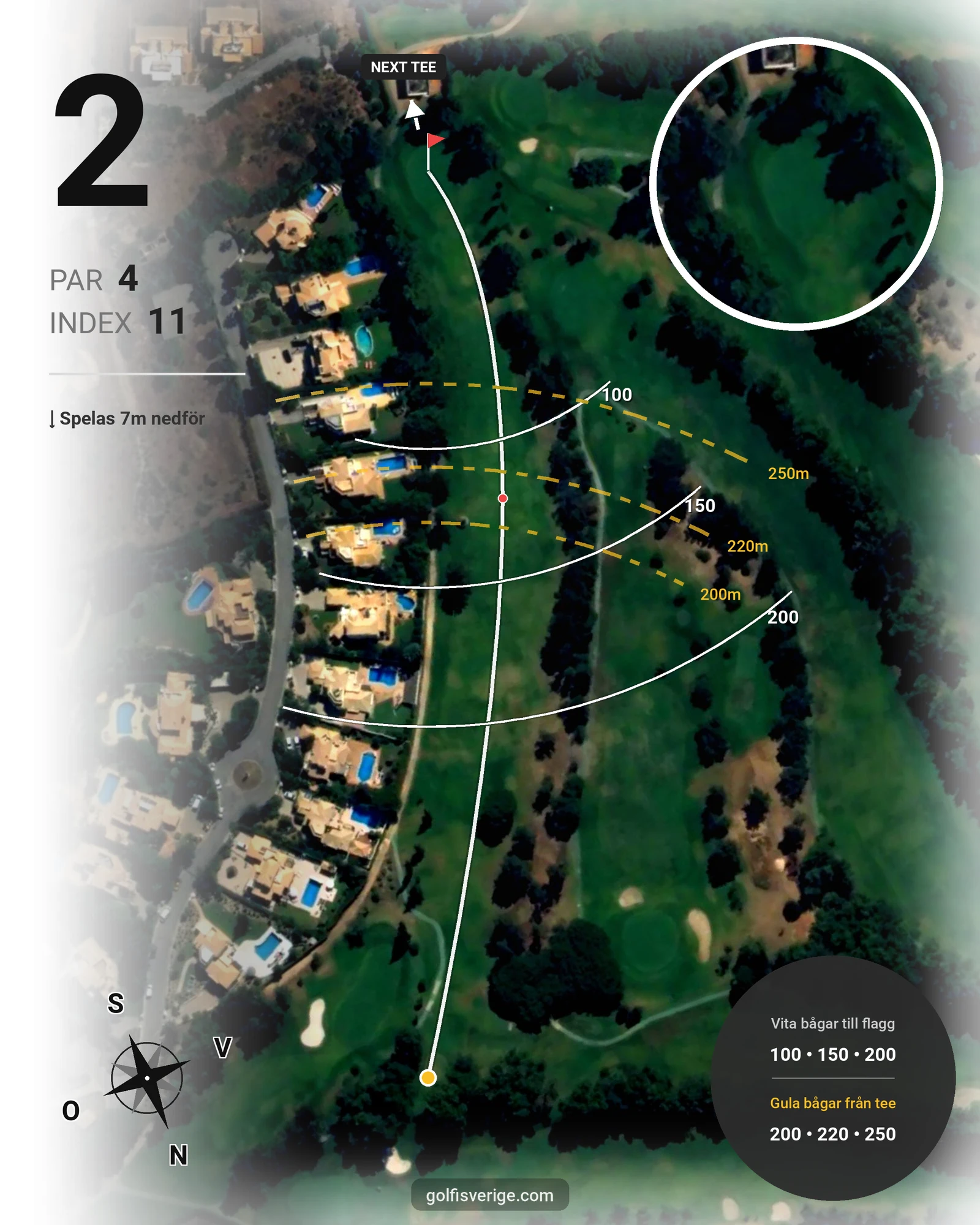 Banguide Alto på SoloGolf - GolfiSpanien - Hål 2 karta