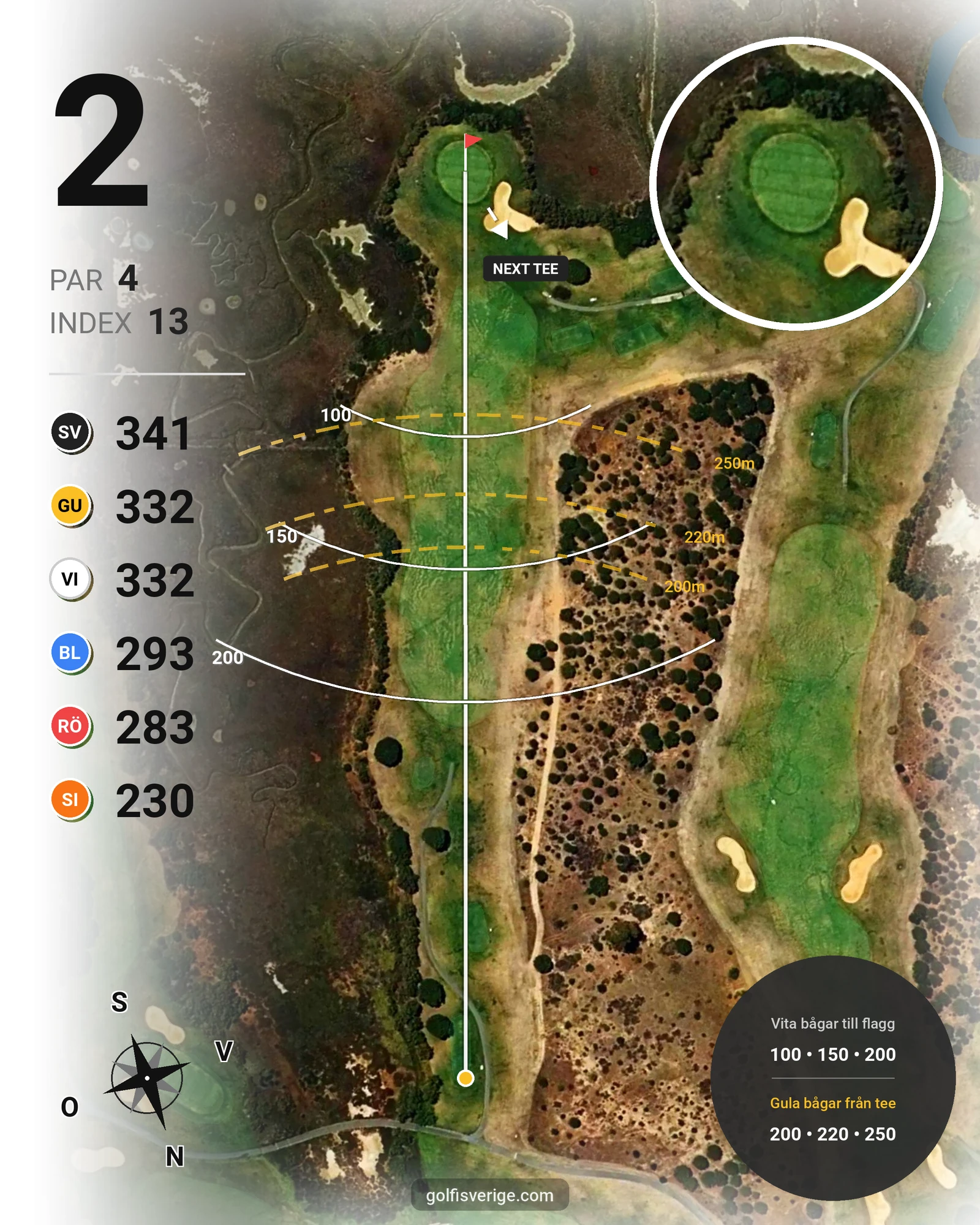 Banguide El Rompido Norte på SoloGolf - GolfiSpanien - Hål 2 karta