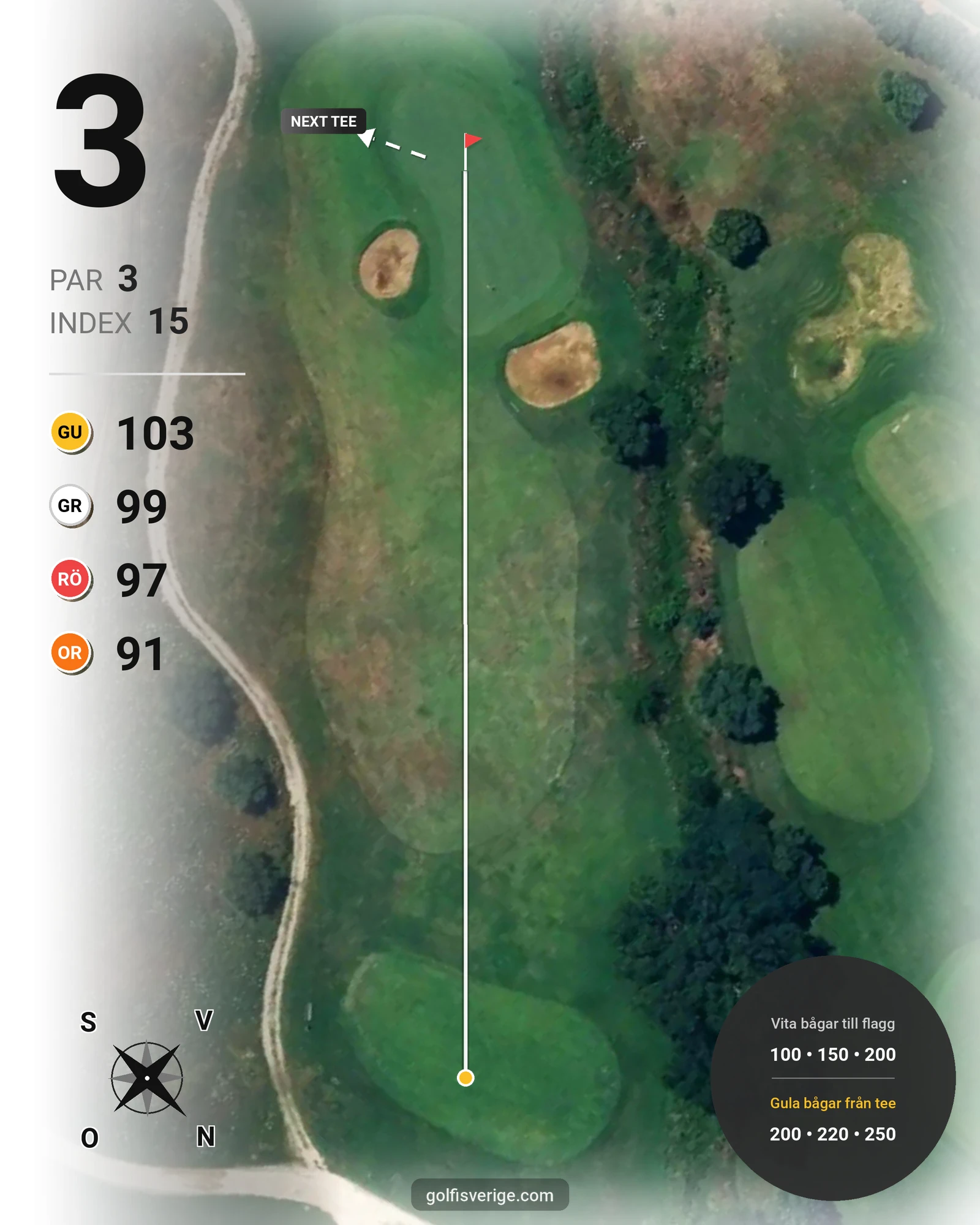 Banguide TdC Family på SoloGolf - GolfiSpanien - Hål 3 karta