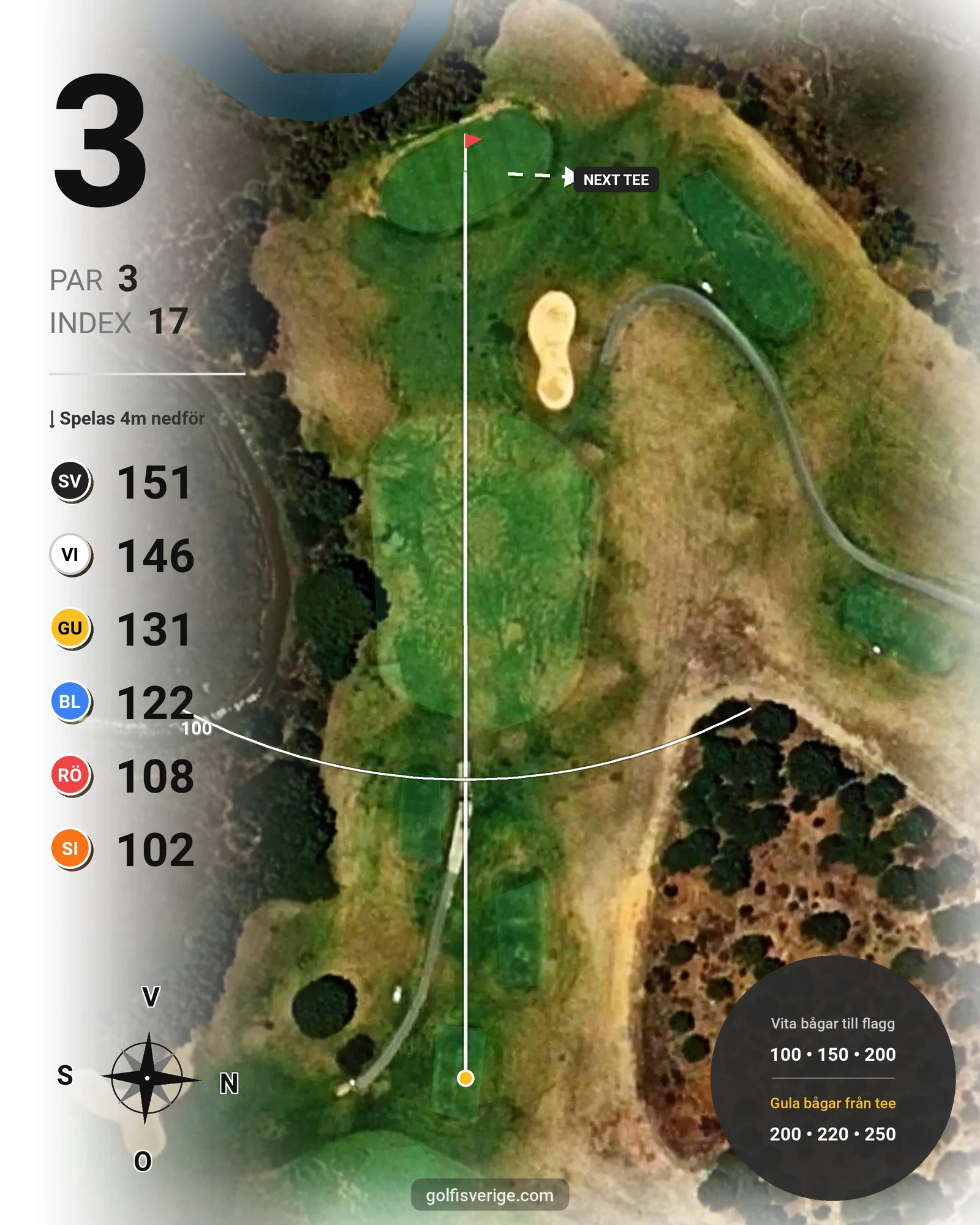 Banguide El Rompido Norte på SoloGolf - GolfiSpanien - Hål 3 karta