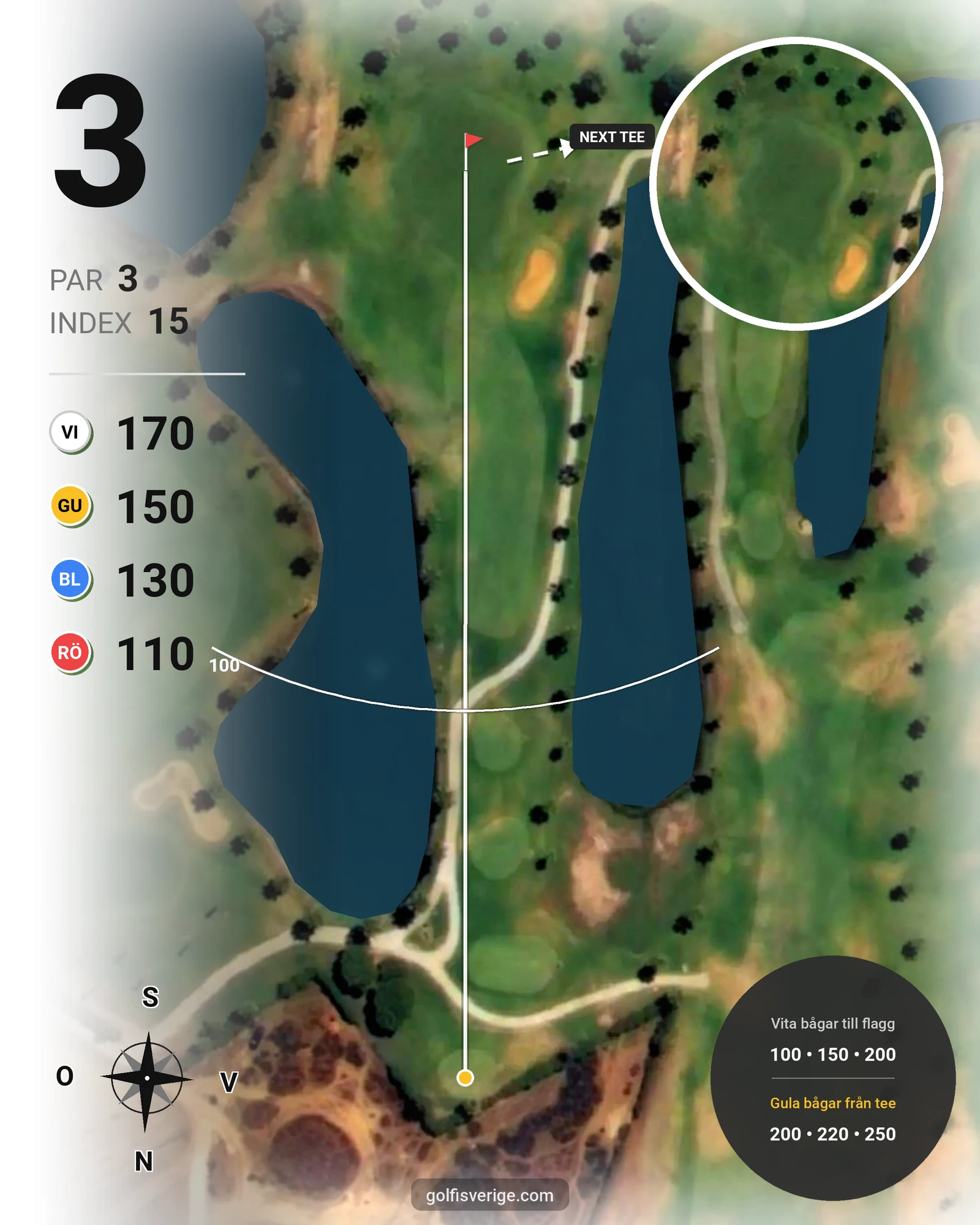 Banguide Salgados på SoloGolf - GolfiSpanien - Hål 3 karta