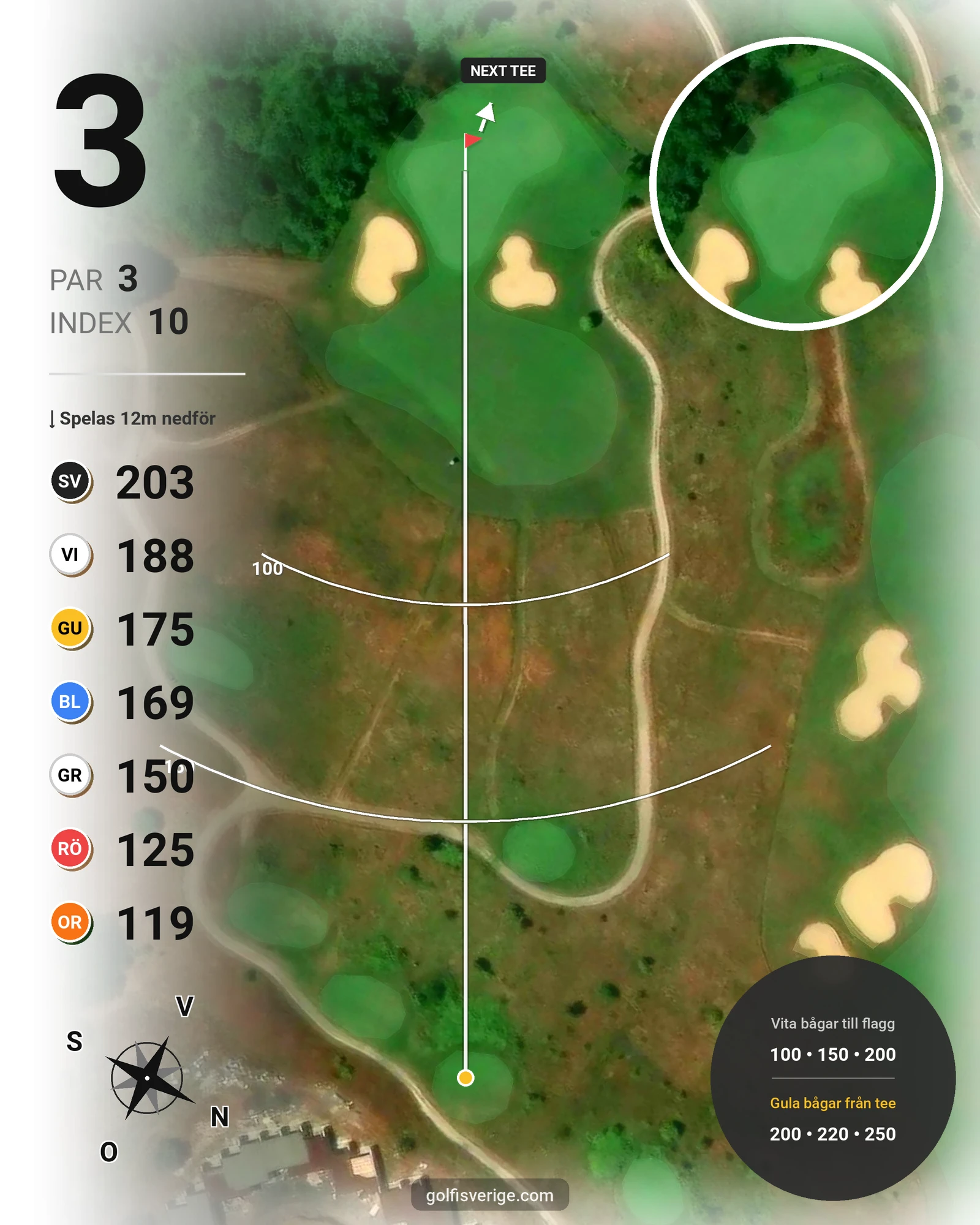 Banguide Terre dei Consoli på SoloGolf - GolfiSpanien - Hål 3 karta