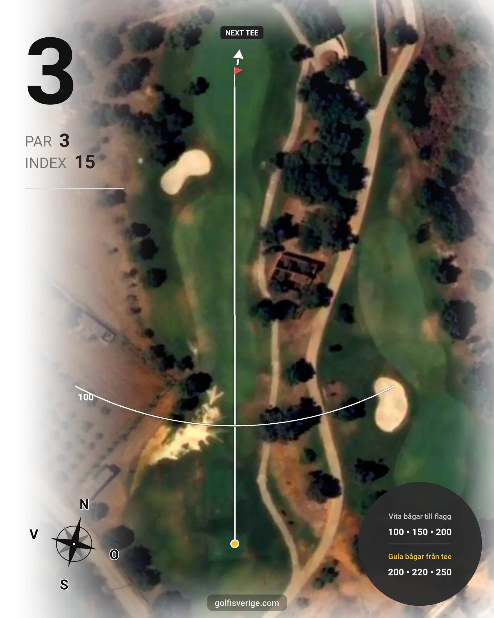 Banguide Silves på SoloGolf - GolfiSpanien - Hål 3 karta