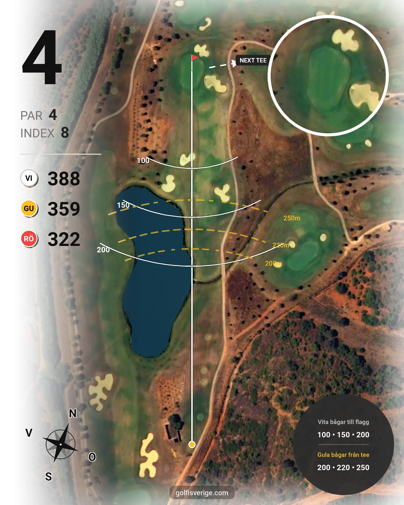 Banguide Morgado på SoloGolf - GolfiSpanien - Hål 4 karta