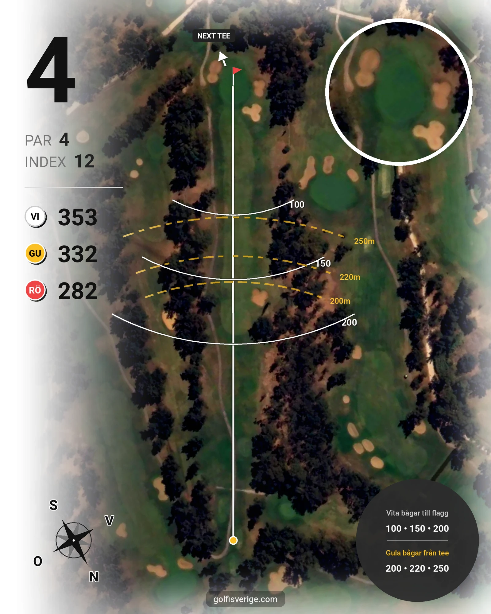 Banguide Penina Championship Course på SoloGolf - GolfiSpanien - Hål 4 karta