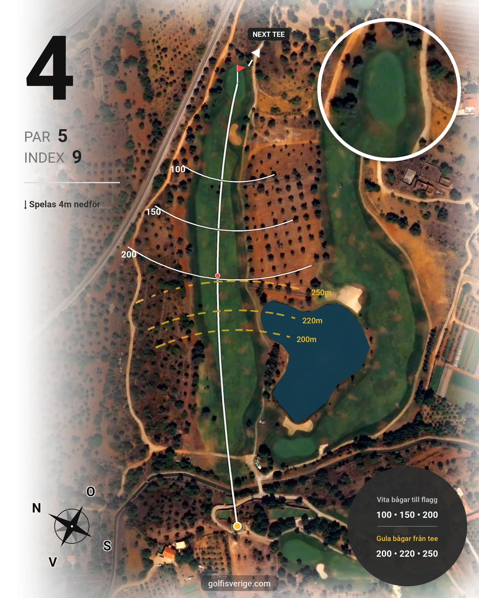 Banguide Silves på SoloGolf - GolfiSpanien - Hål 4 karta