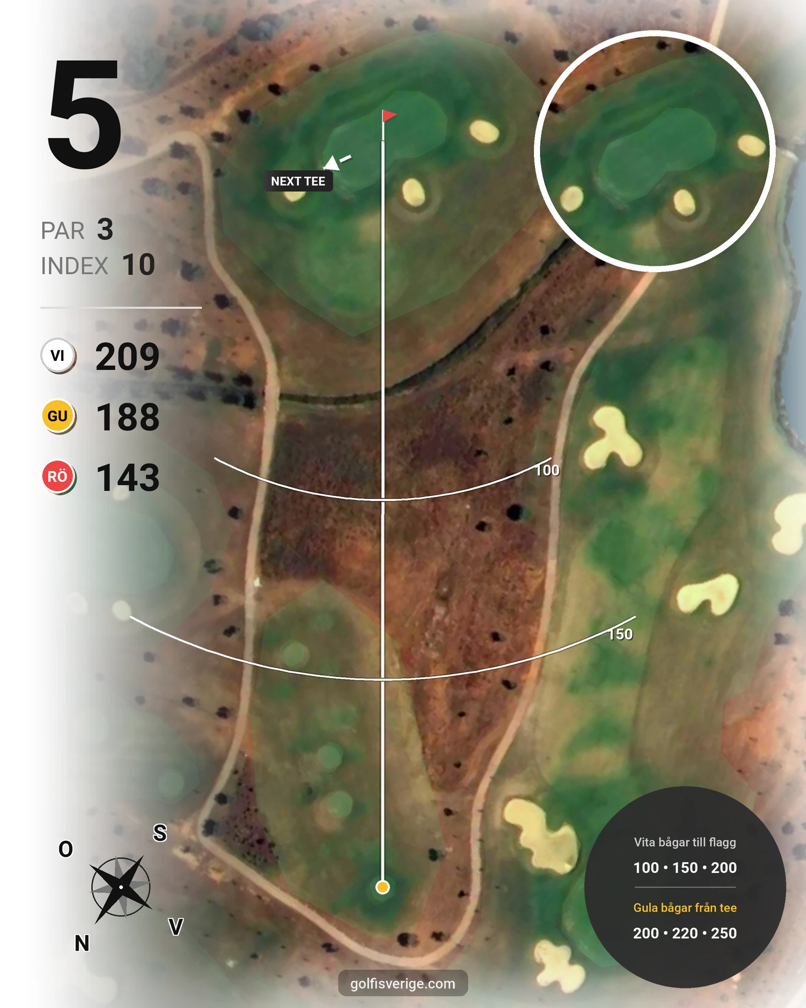 Banguide Morgado på SoloGolf - GolfiSpanien - Hål 5 karta