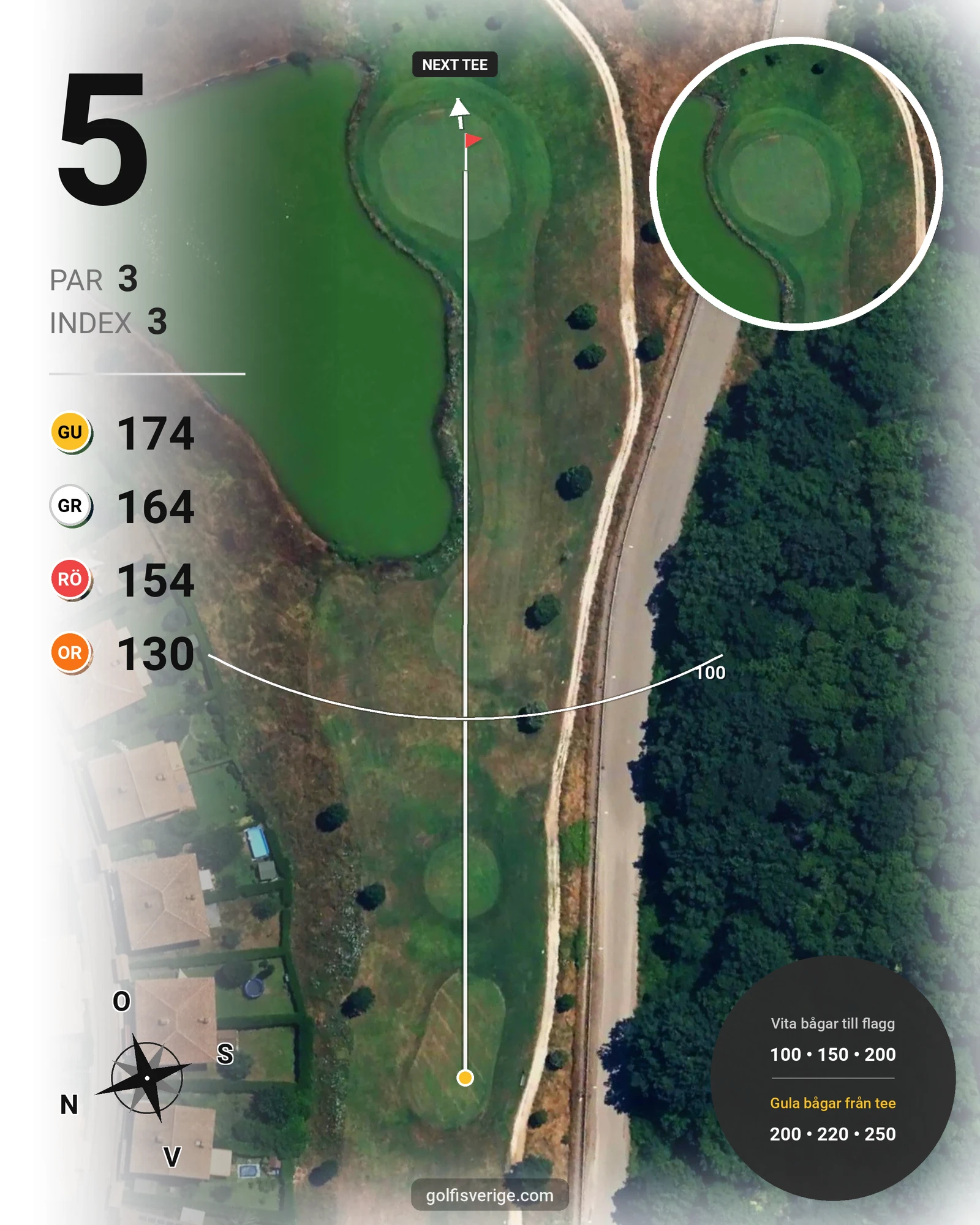 Banguide TdC Family på SoloGolf - GolfiSpanien - Hål 5 karta