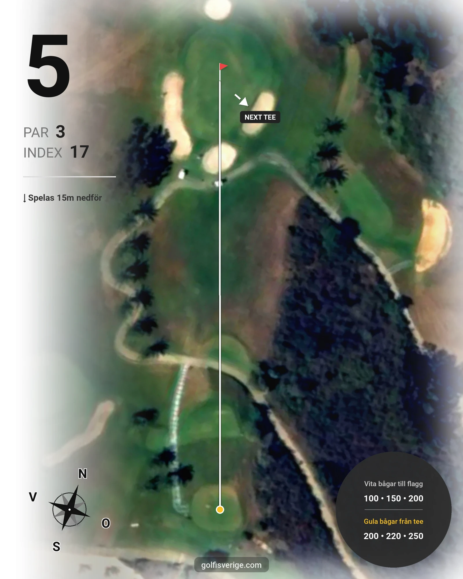 Banguide Santo Antonio på SoloGolf - GolfiSpanien - Hål 5 karta