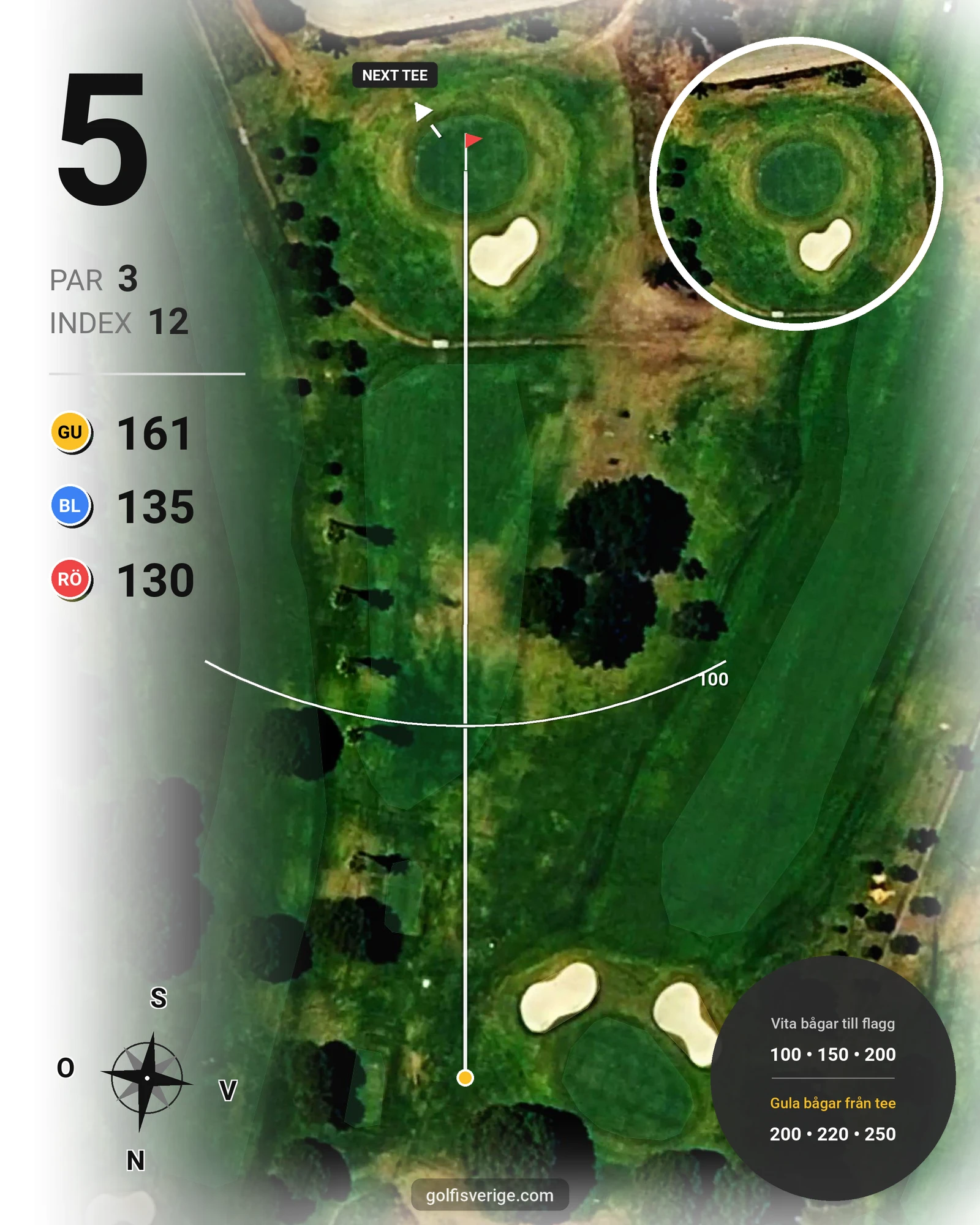 Banguide Bellavista på SoloGolf - GolfiSpanien - Hål 5 karta