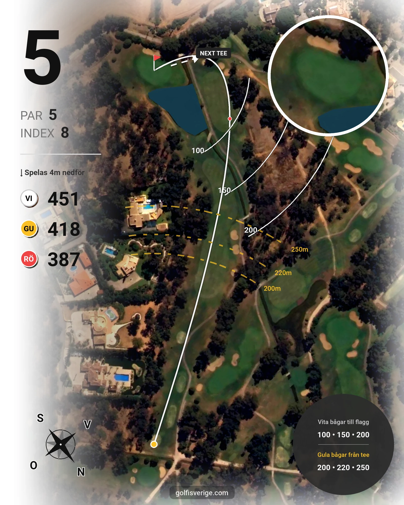 Banguide Penina Championship Course på SoloGolf - GolfiSpanien - Hål 5 karta
