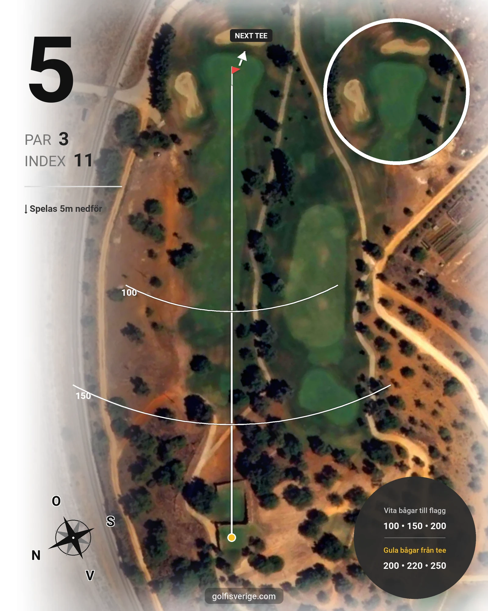 Banguide Silves på SoloGolf - GolfiSpanien - Hål 5 karta