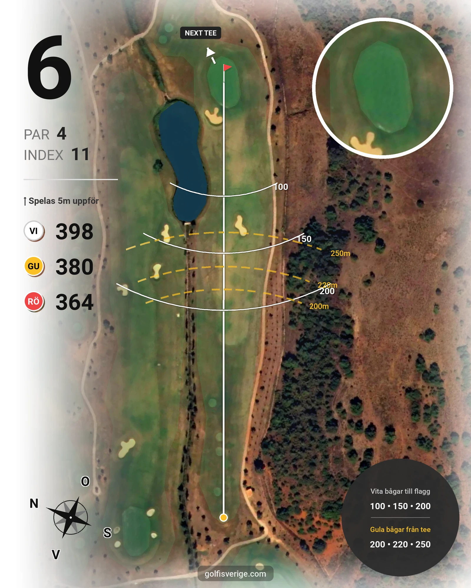 Banguide Morgado på SoloGolf - GolfiSpanien - Hål 6 karta