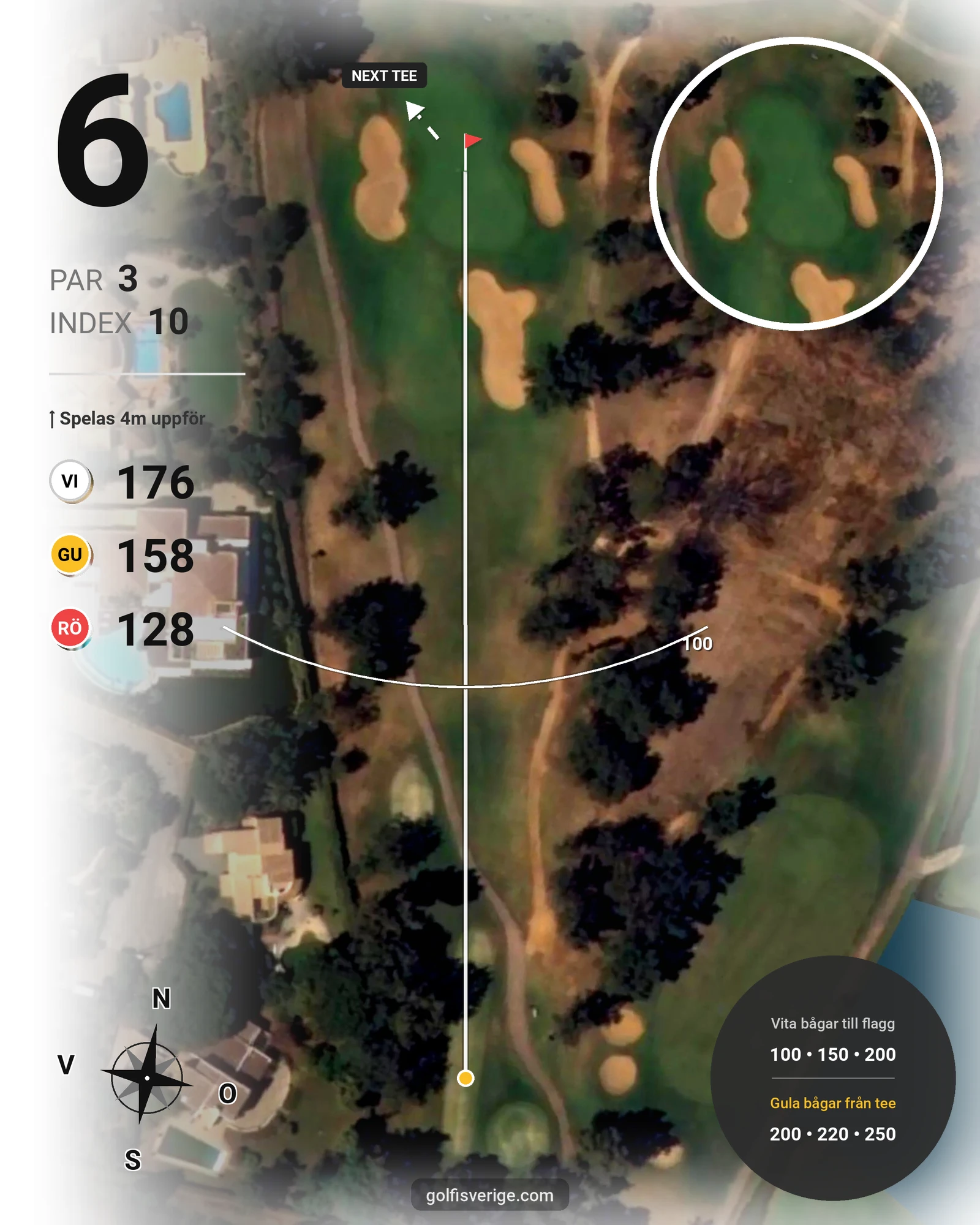 Banguide Penina Championship Course på SoloGolf - GolfiSpanien - Hål 6 karta