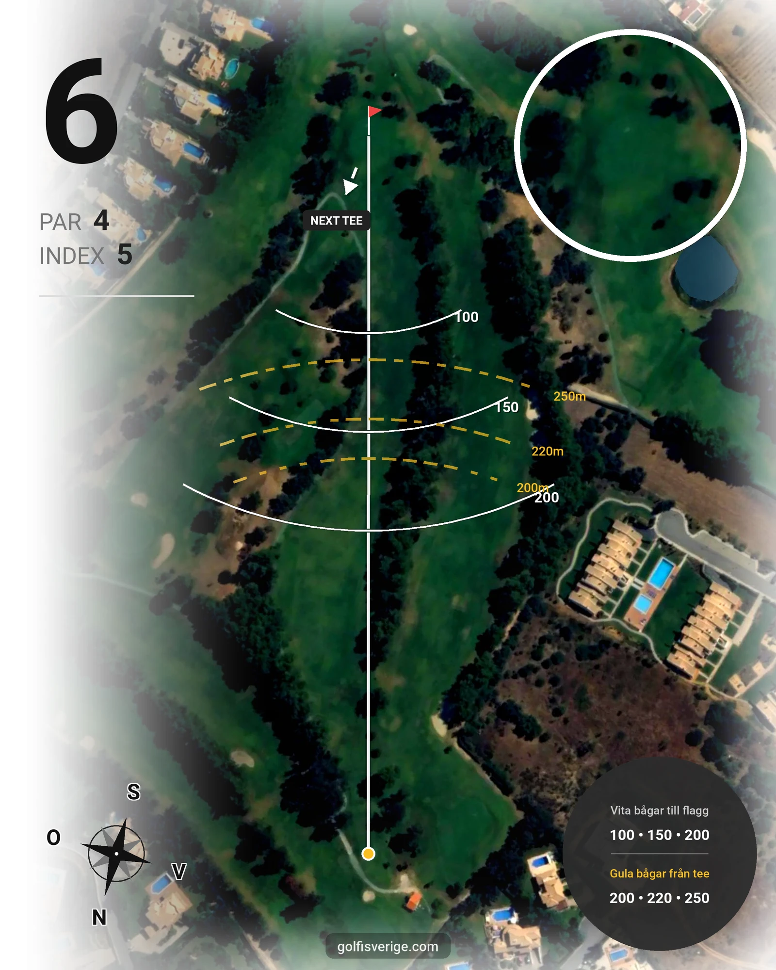Banguide Alto på SoloGolf - GolfiSpanien - Hål 6 karta