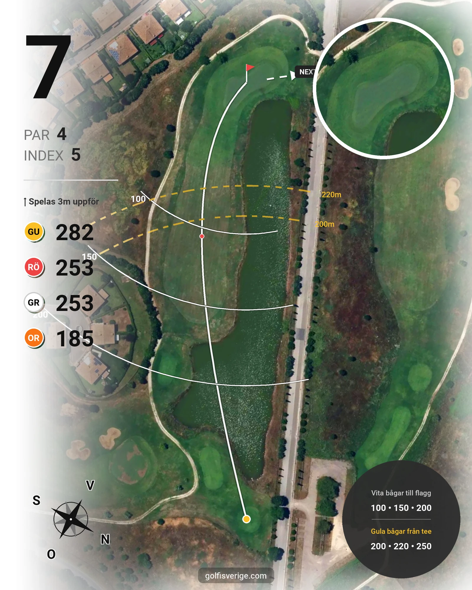 Banguide TdC Family på SoloGolf - GolfiSpanien - Hål 7 karta