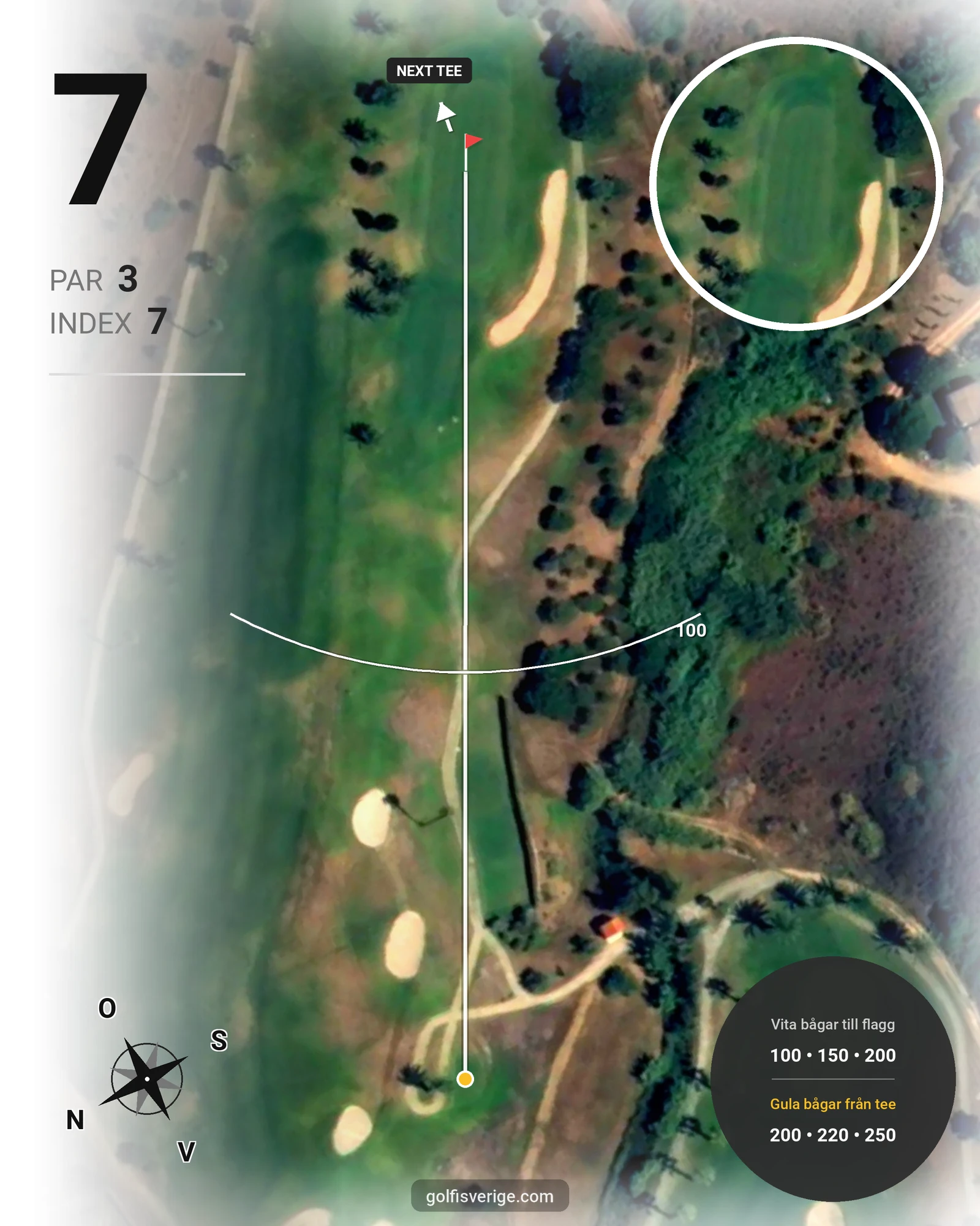 Banguide Santo Antonio på SoloGolf - GolfiSpanien - Hål 7 karta