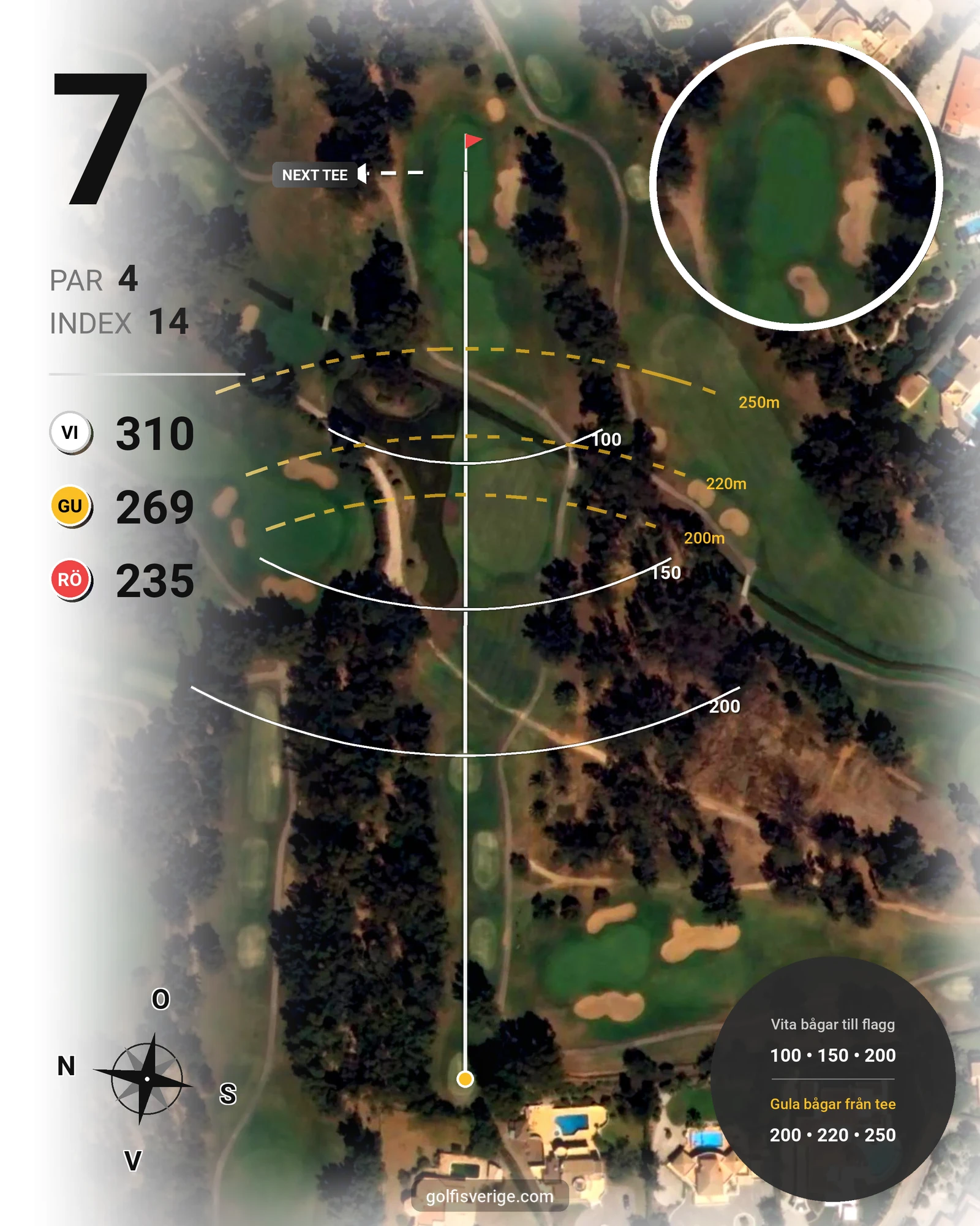 Banguide Penina Championship Course på SoloGolf - GolfiSpanien - Hål 7 karta