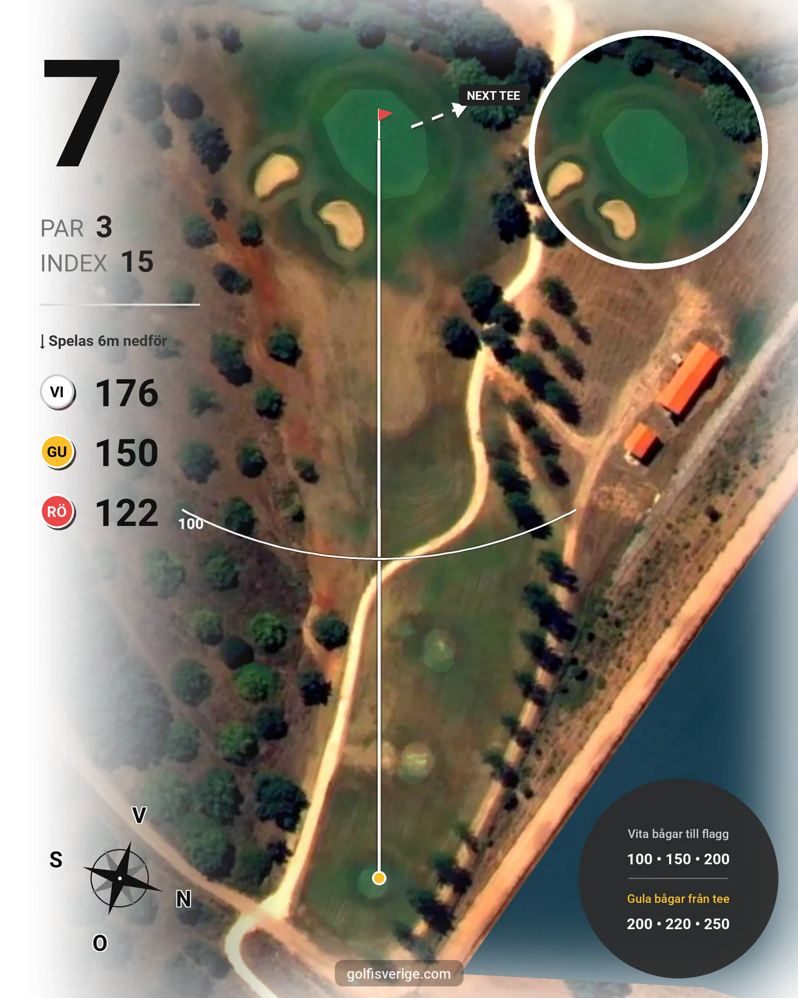 Banguide Alamos på SoloGolf - GolfiSpanien - Hål 7 karta