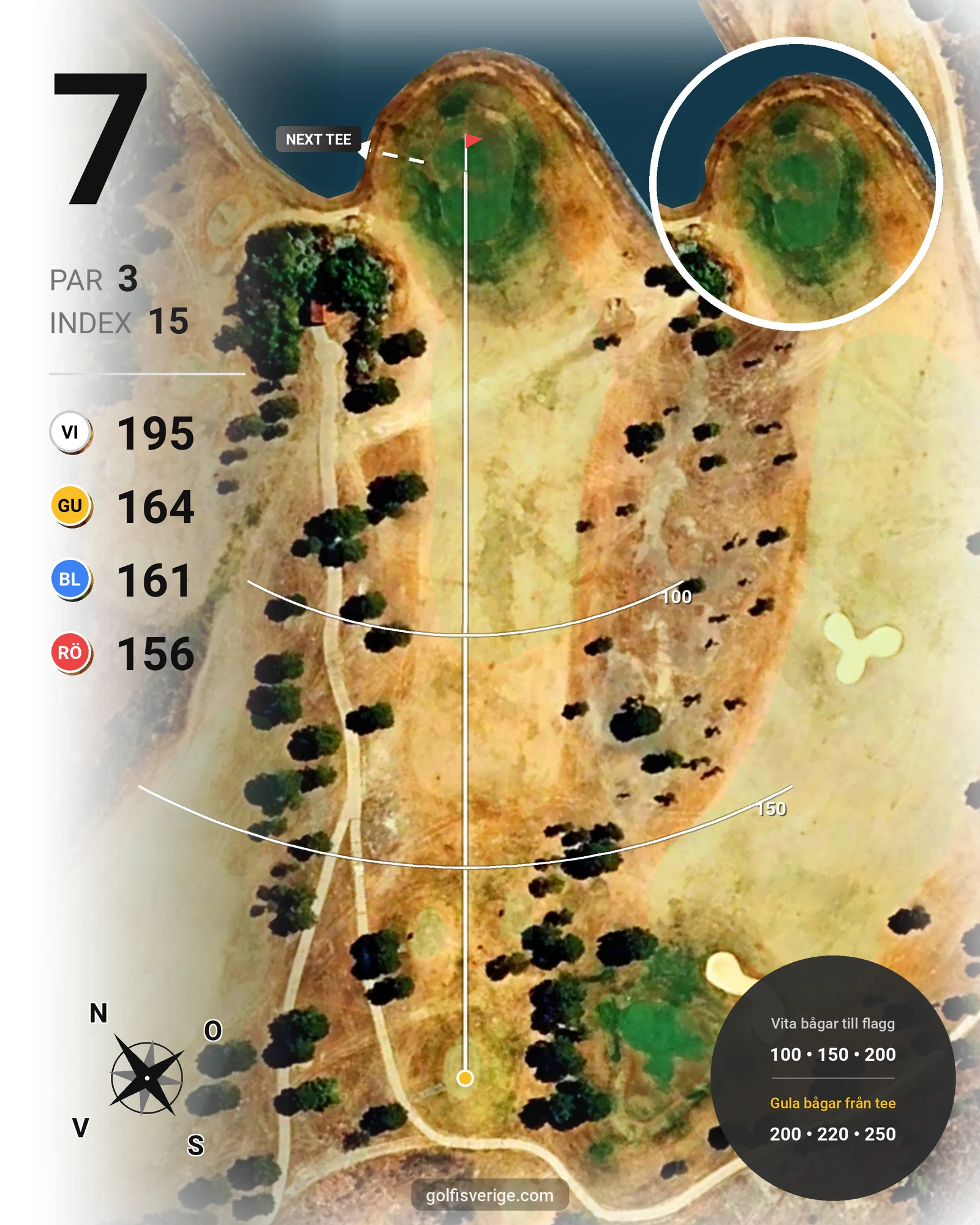 Banguide Isla Canela Links på SoloGolf - GolfiSpanien - Hål 7 karta