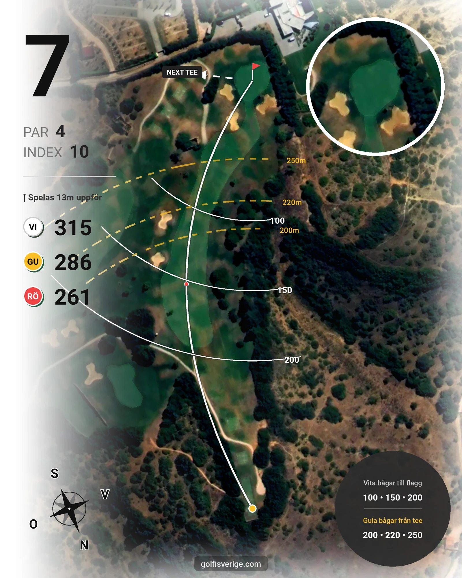 Banguide Boavista på SoloGolf - GolfiSpanien - Hål 7 karta