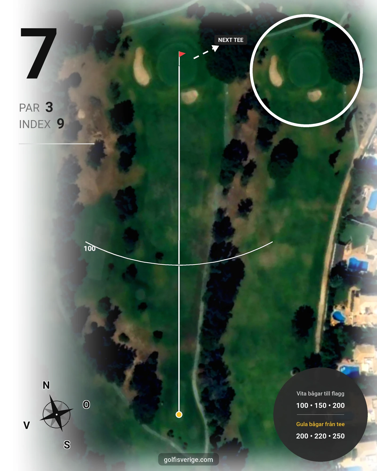 Banguide Alto på SoloGolf - GolfiSpanien - Hål 7 karta