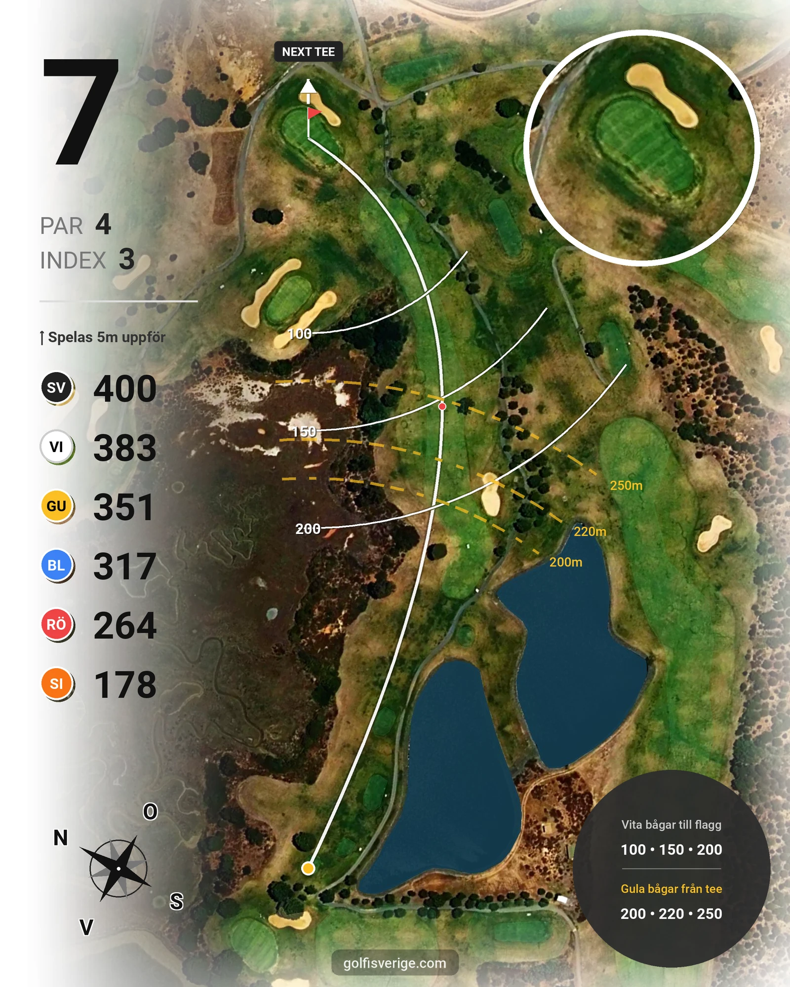 Banguide El Rompido Norte på SoloGolf - GolfiSpanien - Hål 7 karta