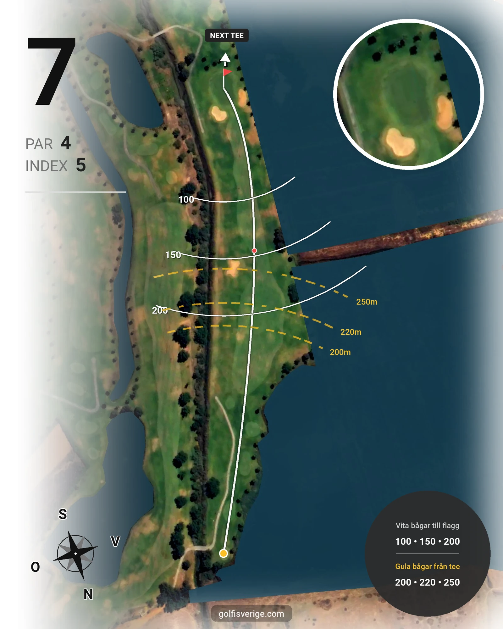 Banguide Salgados på SoloGolf - GolfiSpanien - Hål 7 karta