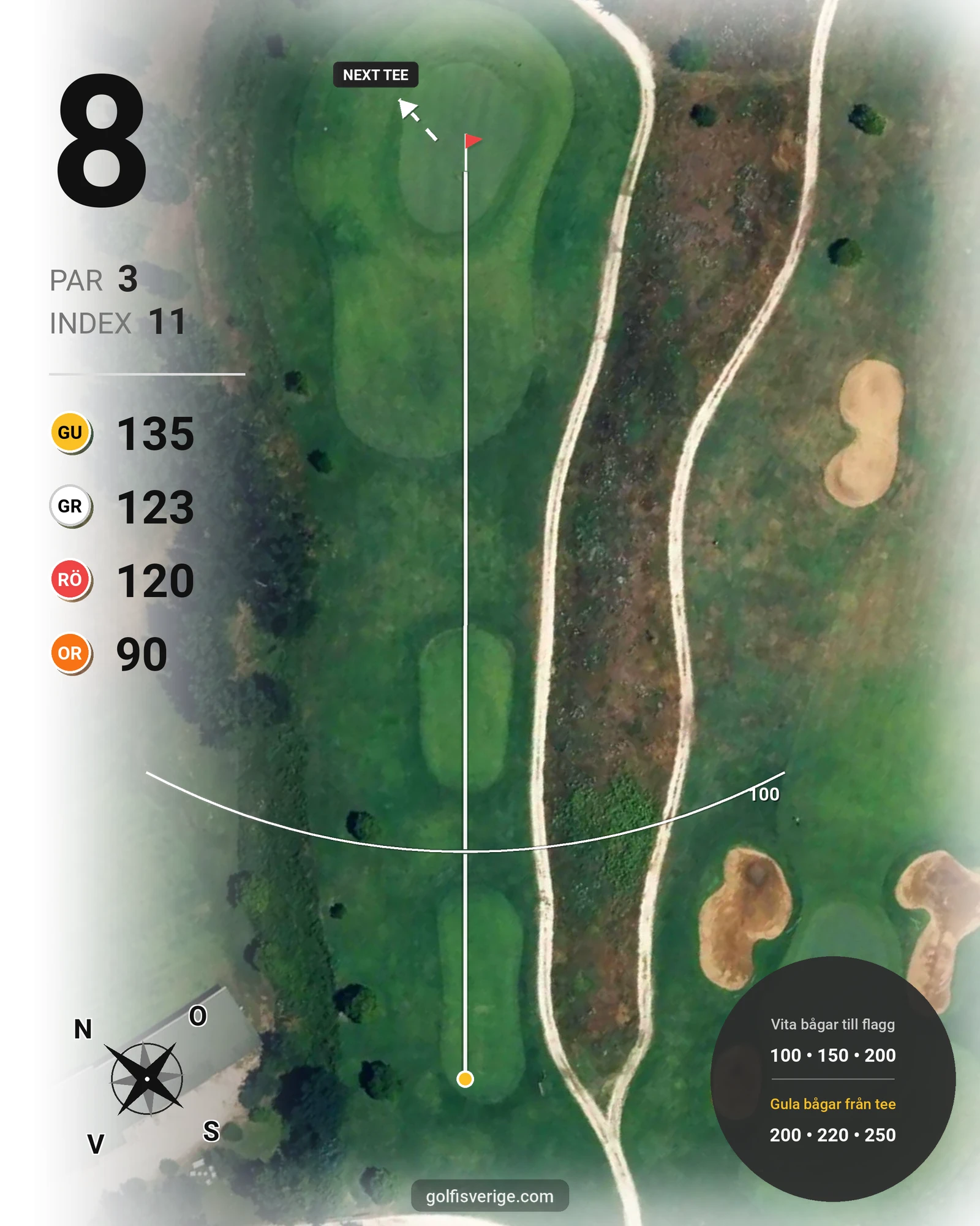 Banguide TdC Family på SoloGolf - GolfiSpanien - Hål 8 karta