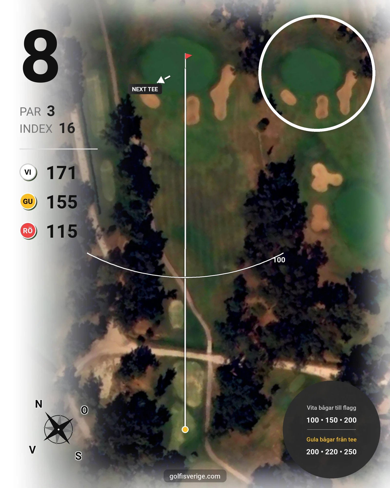 Banguide Penina Championship Course på SoloGolf - GolfiSpanien - Hål 8 karta