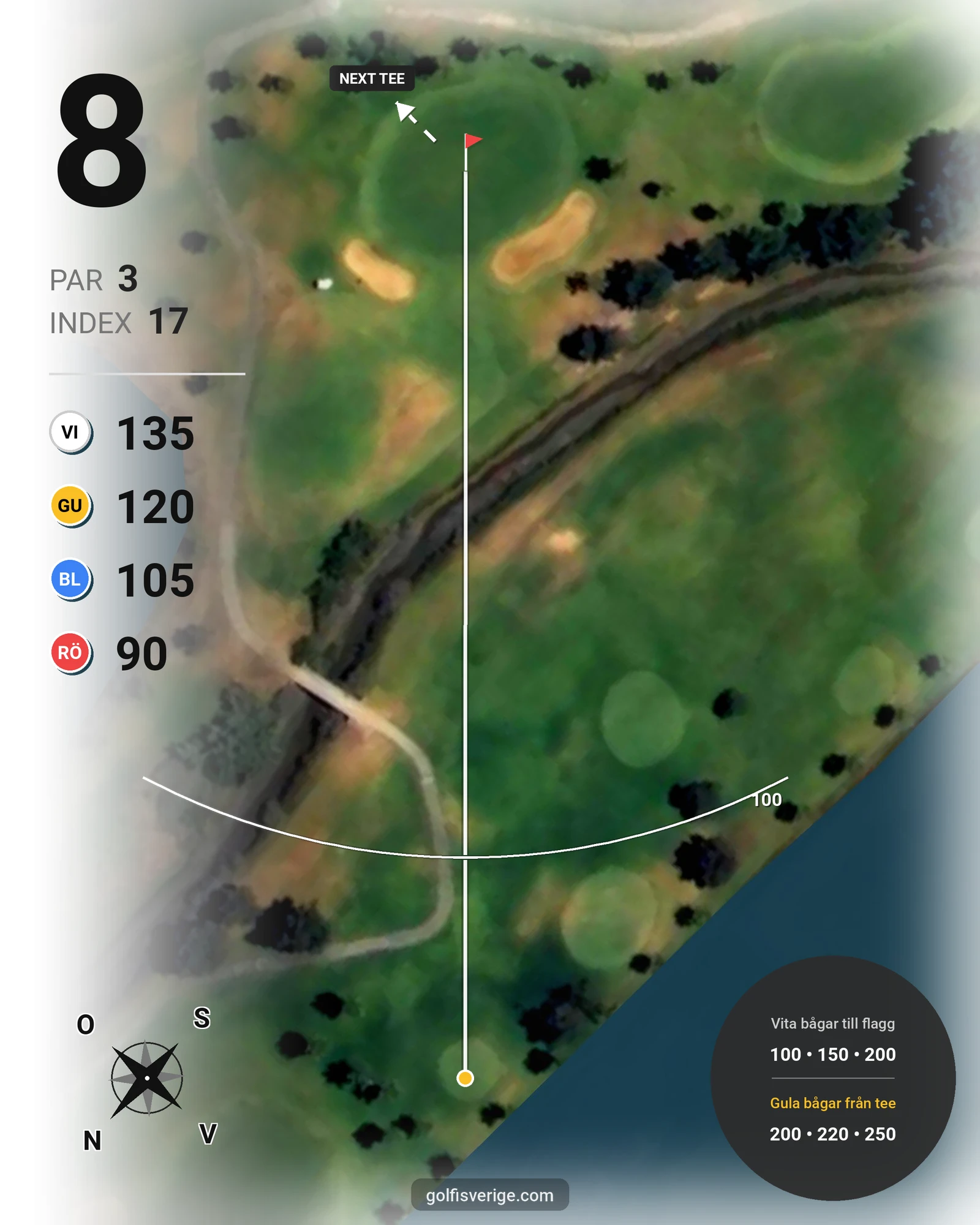 Banguide Salgados på SoloGolf - GolfiSpanien - Hål 8 karta