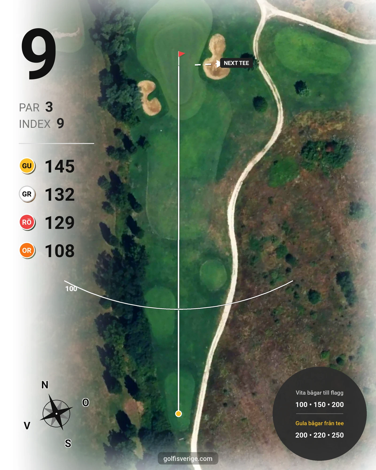 Banguide TdC Family på SoloGolf - GolfiSpanien - Hål 9 karta
