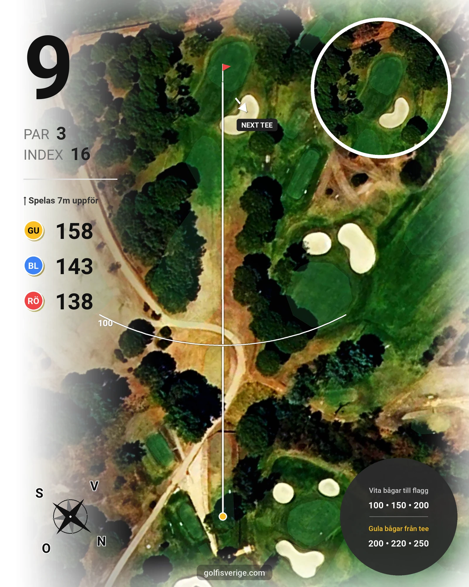 Banguide Bellavista på SoloGolf - GolfiSpanien - Hål 9 karta