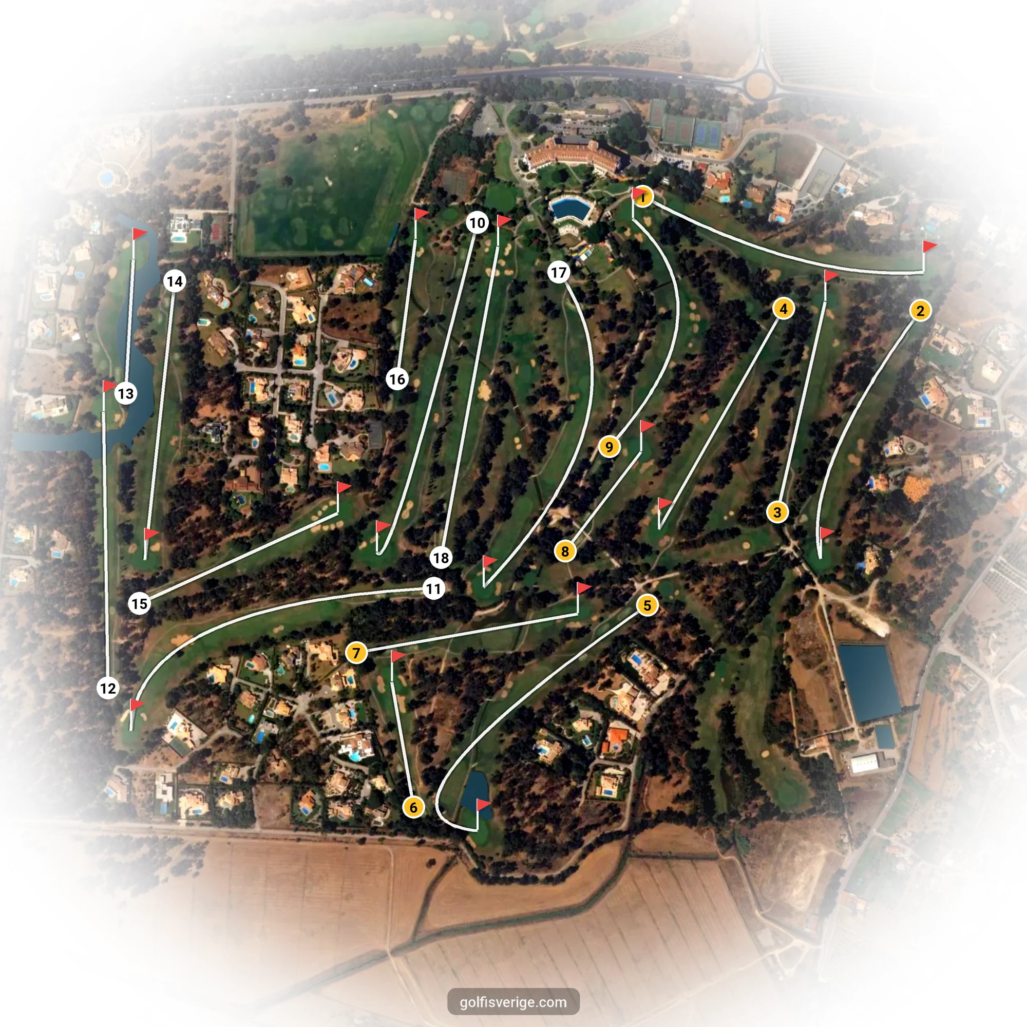 Banguide för Penina Championship Course på SoloGolf - GolfiSpanien